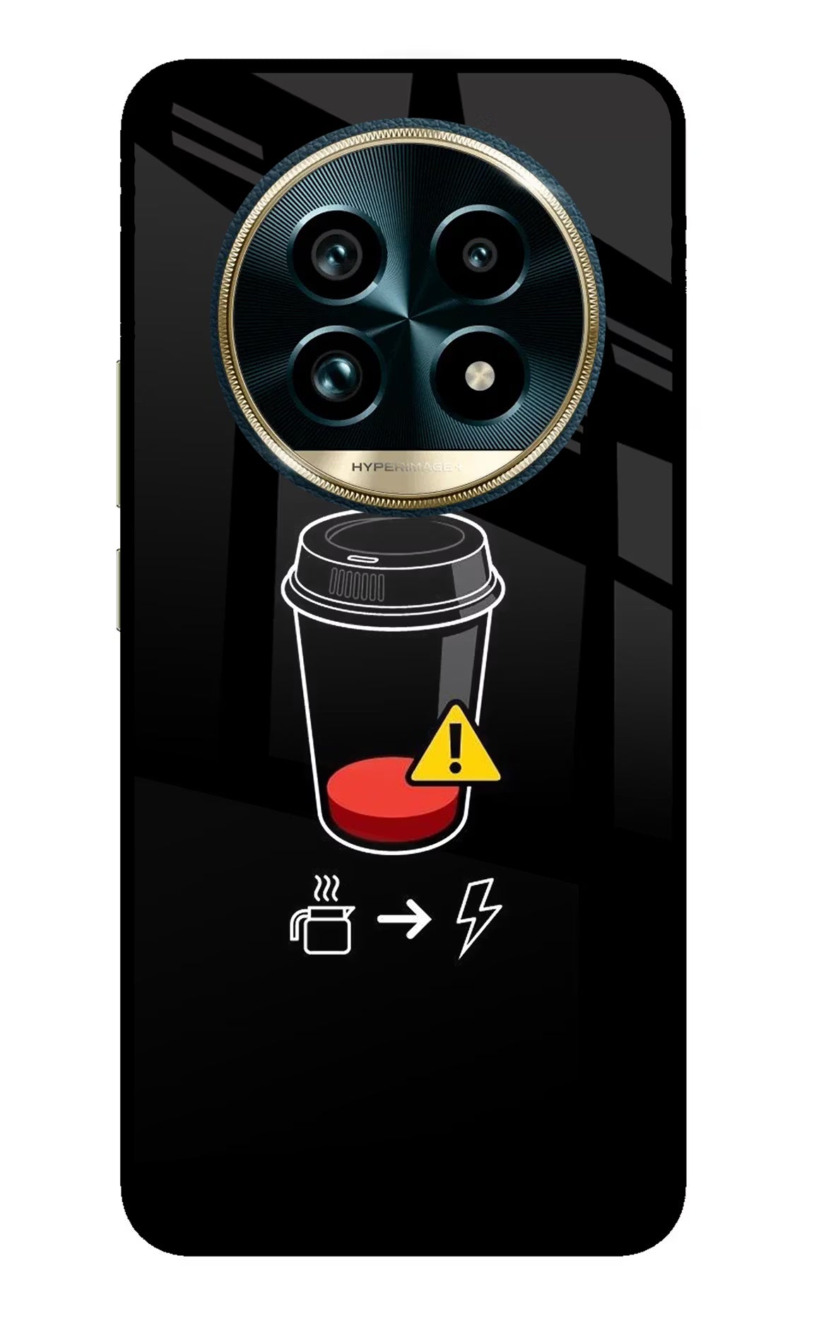 Coffee Realme 13 Pro+ 5G Glass Case - Coffee Realme 13 Pro+ 5G Glass Case Coffee Realme 13 Pro+ 5G Glass Case