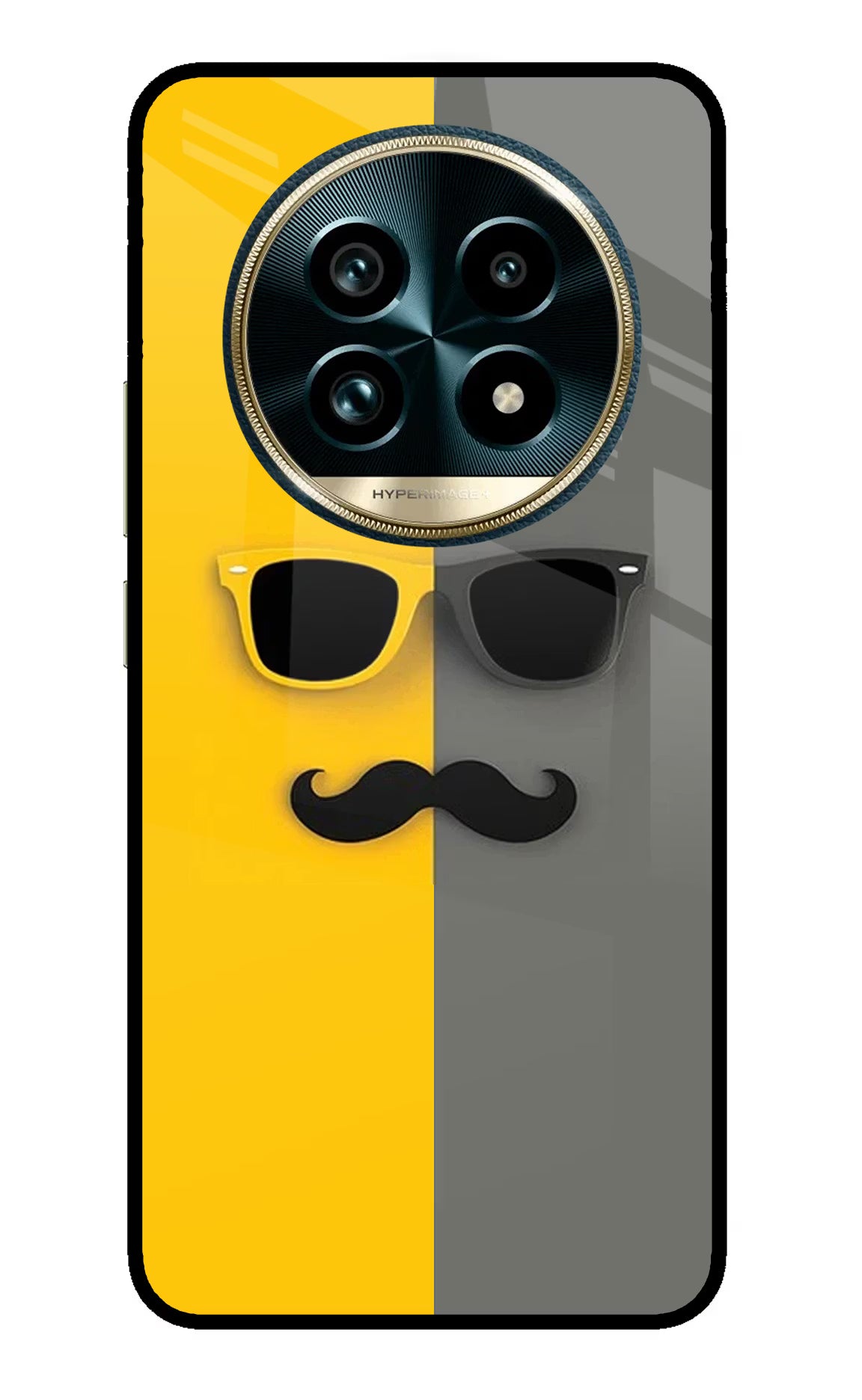 Sunglasses with Mustache Realme 13 Pro+ 5G Glass Case - Sunglasses with Mustache Realme 13 Pro+ 5G Glass Case Sunglasses with Mustache Realme 13 Pro+ 5G Glass Case