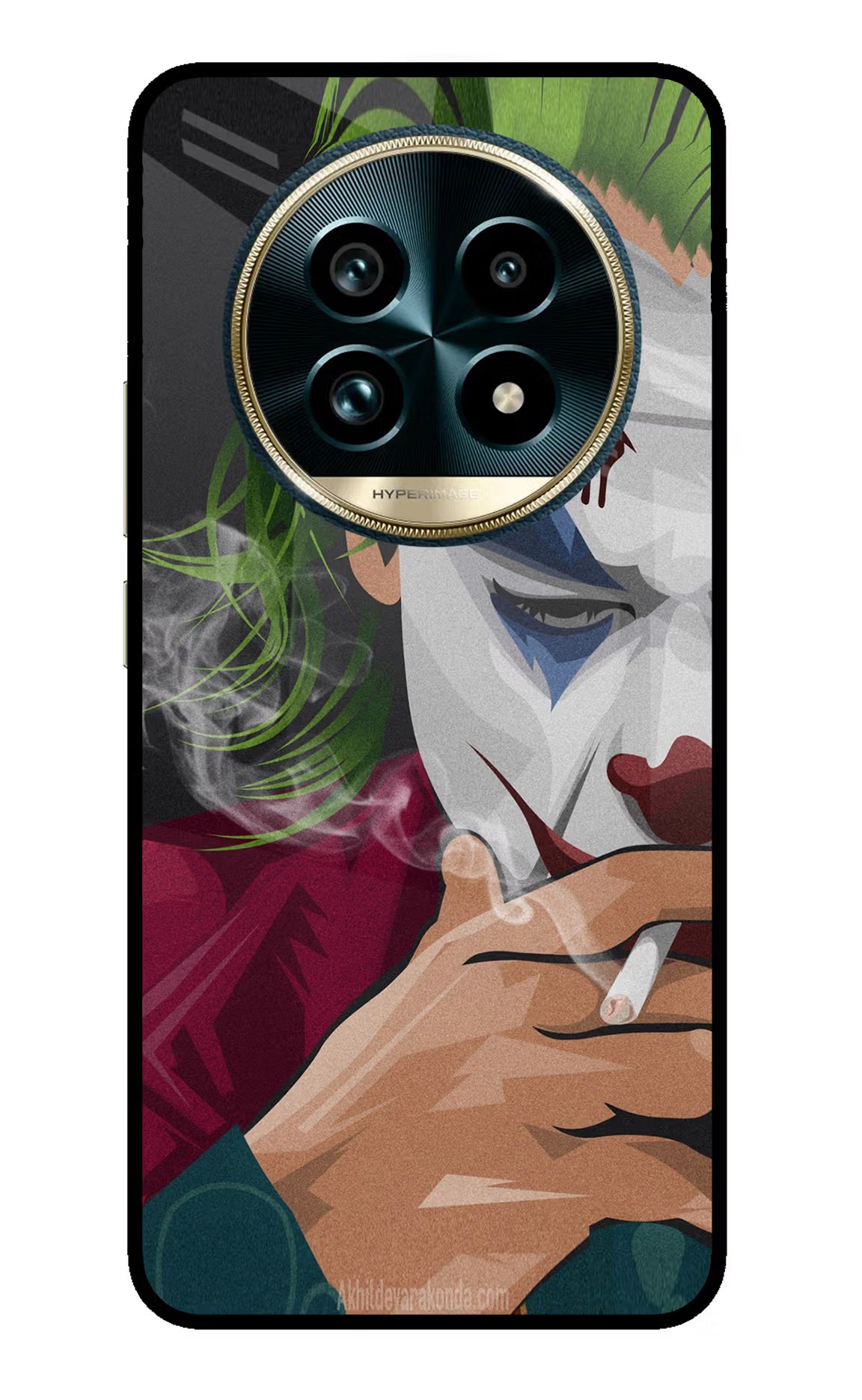 Joker Smoking Realme 13 Pro+ 5G Glass Case - Joker Smoking Realme 13 Pro+ 5G Glass Case Joker Smoking Realme 13 Pro+ 5G Glass Case