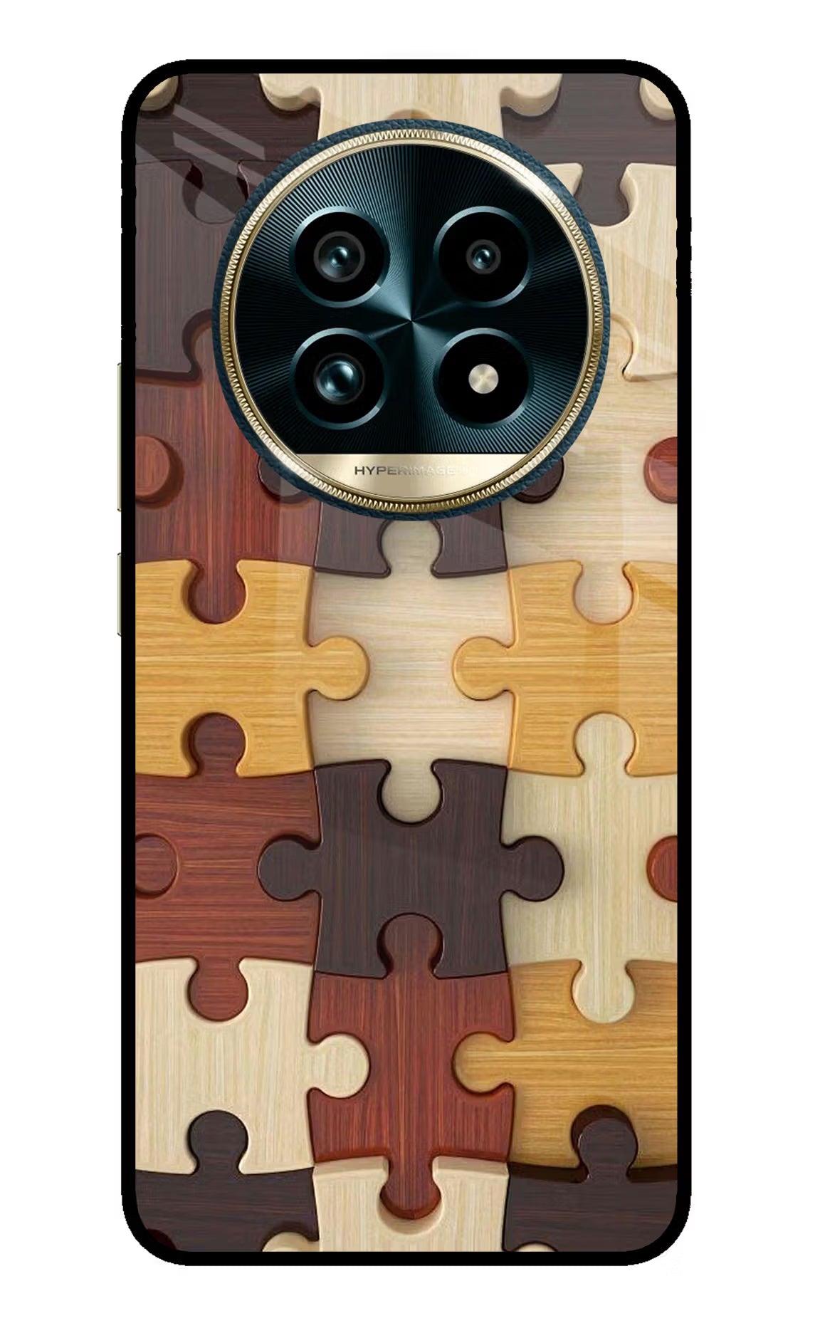 Wooden Puzzle Realme 13 Pro+ 5G Glass Case - Wooden Puzzle Realme 13 Pro+ 5G Glass Case Wooden Puzzle Realme 13 Pro+ 5G Glass Case