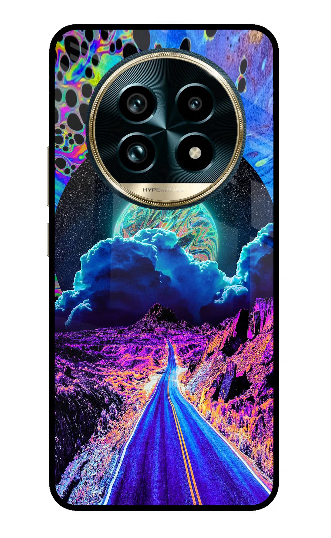 Psychedelic Painting Realme 13 Pro+ 5G Glass Case - Psychedelic Painting Realme 13 Pro+ 5G Glass Case Psychedelic Painting Realme 13 Pro+ 5G Glass Case