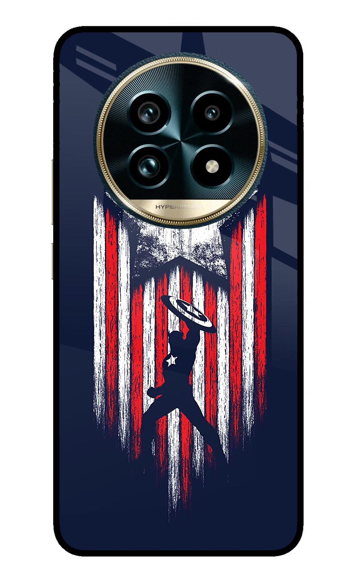 Captain America Marvel Art Realme 13 Pro+ 5G Glass Case - Captain America Marvel Art Realme 13 Pro+ 5G Glass Case Captain America Marvel Art Realme 13 Pro+ 5G Glass Case