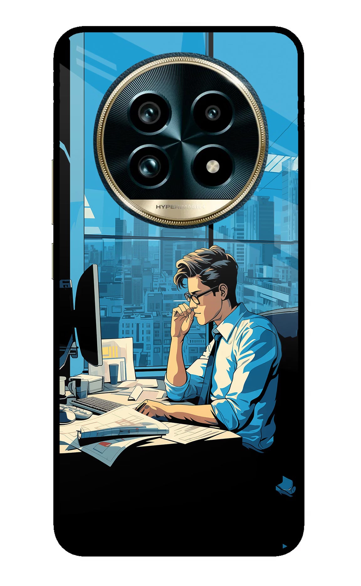 Focused Hustler (AI Generated) Realme 13 Pro+ 5G Glass Case - Focused Hustler (AI Generated) Realme 13 Pro+ 5G Glass Case Focused Hustler (AI Generated) Realme 13 Pro+ 5G Glass Case