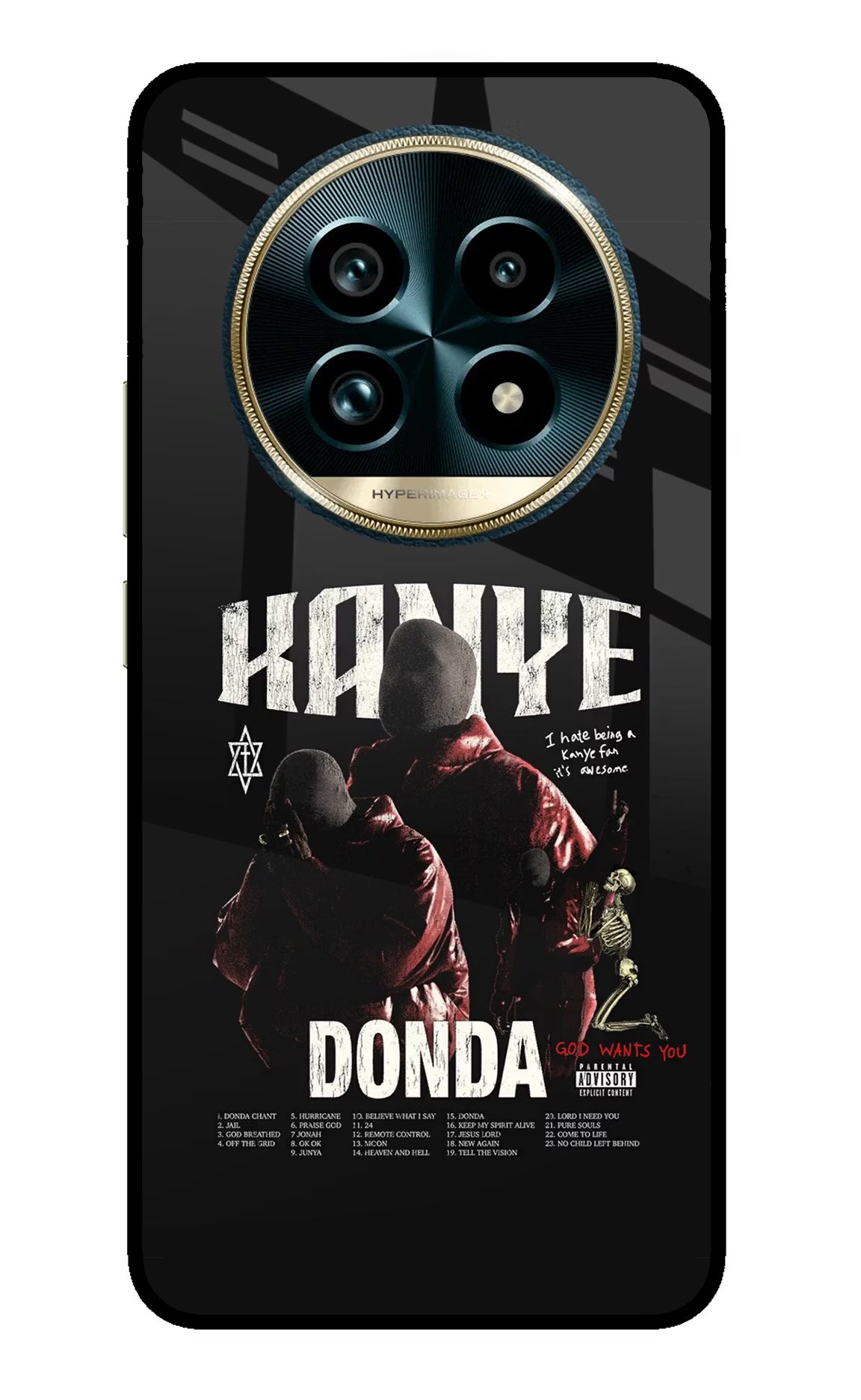 Donda Kanye West Realme 13 Pro+ 5G Glass Case - Donda Kanye West Realme 13 Pro+ 5G Glass Case Donda Kanye West Realme 13 Pro+ 5G Glass Case