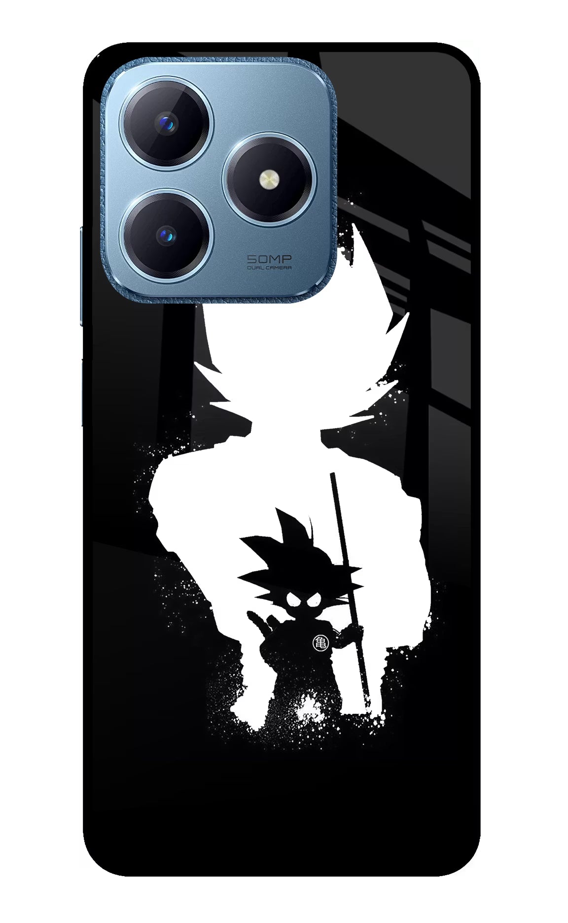 Goku Shadow Realme C63 Glass Case - Goku Shadow Realme C63 Glass Case Goku Shadow Realme C63 Glass Case