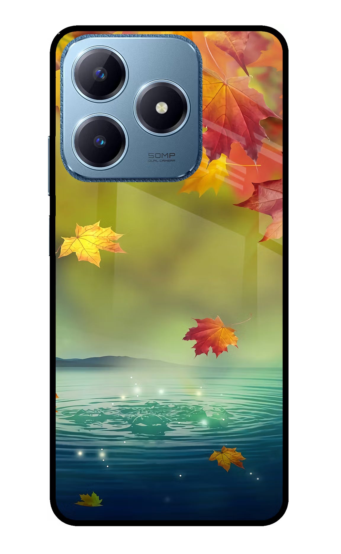 Flowers Realme C63 Glass Case - Flowers Realme C63 Glass Case Flowers Realme C63 Glass Case