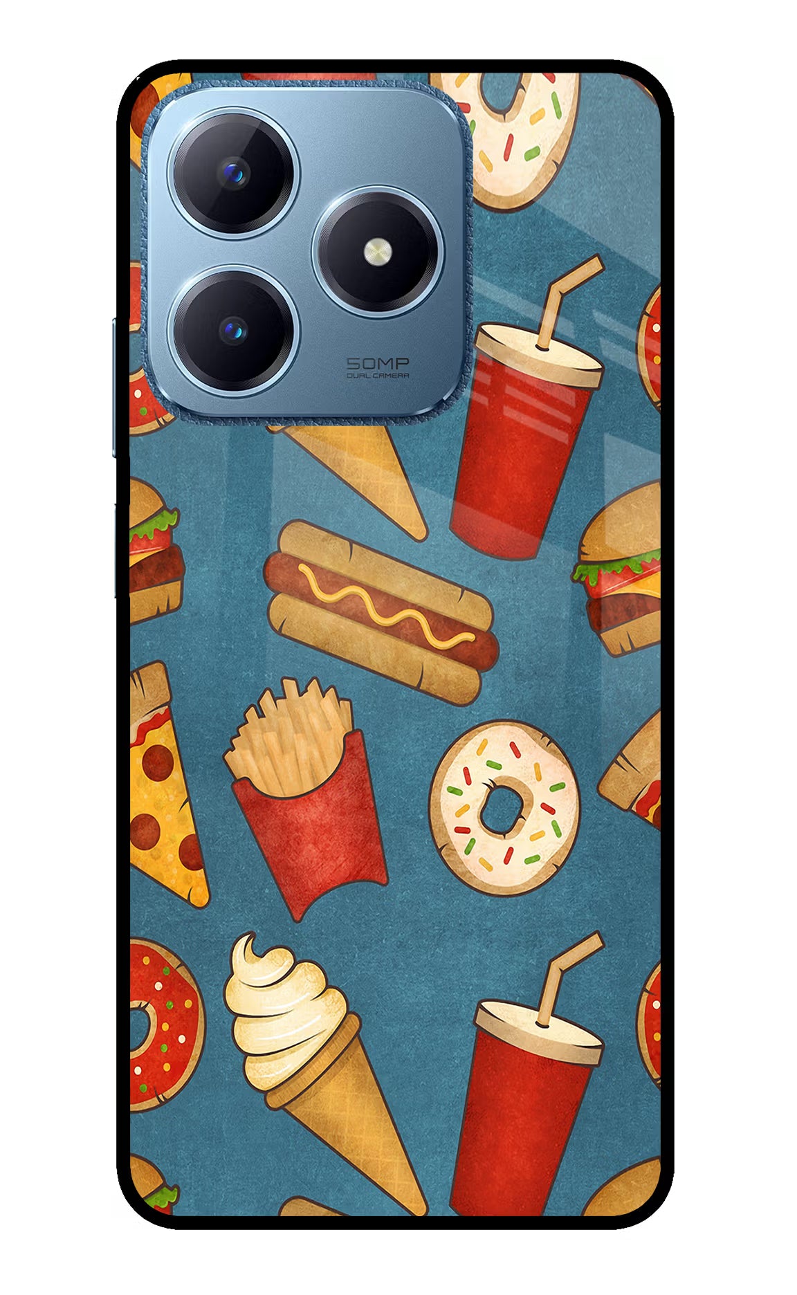 Foodie Realme C63 Glass Case - Foodie Realme C63 Glass Case Foodie Realme C63 Glass Case