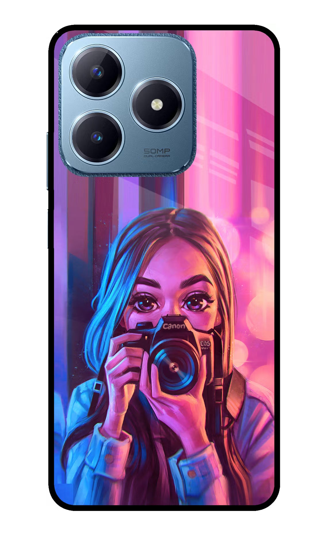 Girl Photographer Realme C63 Glass Case - Girl Photographer Realme C63 Glass Case Girl Photographer Realme C63 Glass Case
