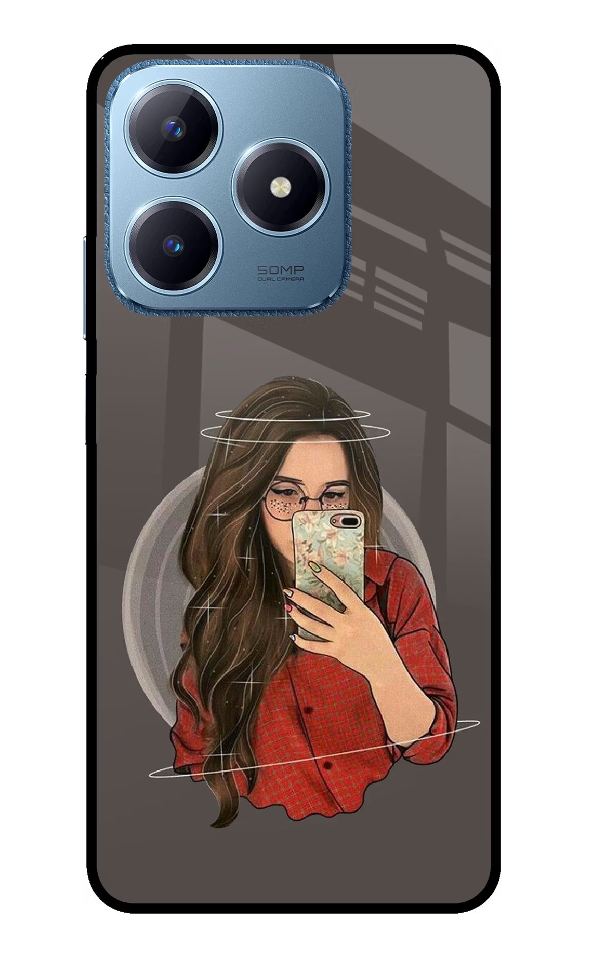 Selfie Queen Realme C63 Glass Case - Selfie Queen Realme C63 Glass Case Selfie Queen Realme C63 Glass Case