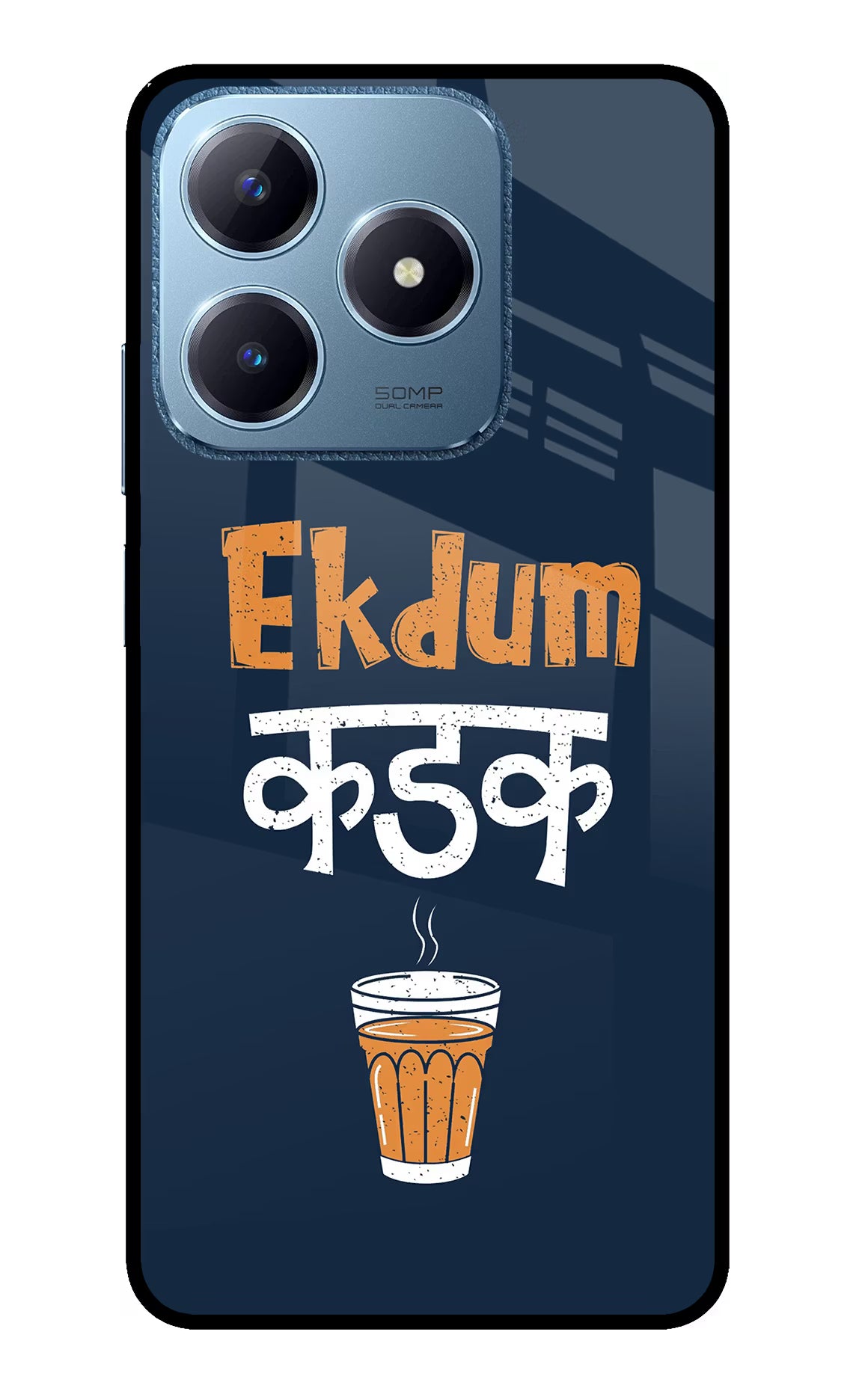 Ekdum Kadak Chai Realme C63 Glass Case - Ekdum Kadak Chai Realme C63 Glass Case Ekdum Kadak Chai Realme C63 Glass Case