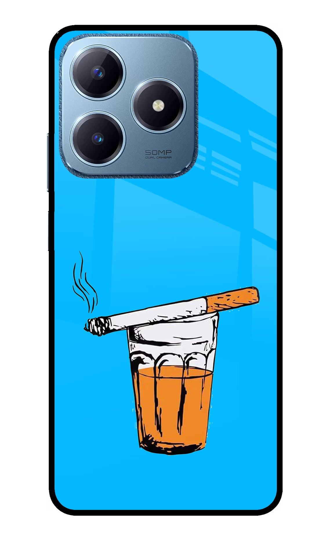 Chai Sutta Realme C63 Glass Case - Chai Sutta Realme C63 Glass Case Chai Sutta Realme C63 Glass Case