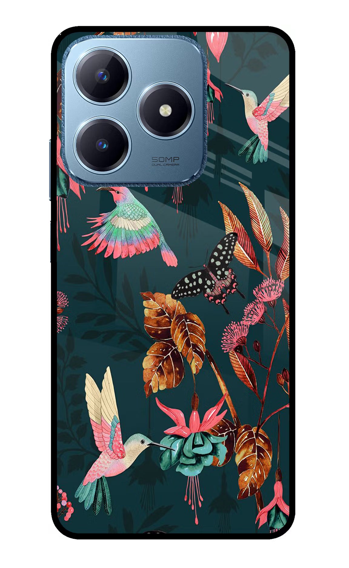Birds Realme C63 Glass Case - Birds Realme C63 Glass Case Birds Realme C63 Glass Case