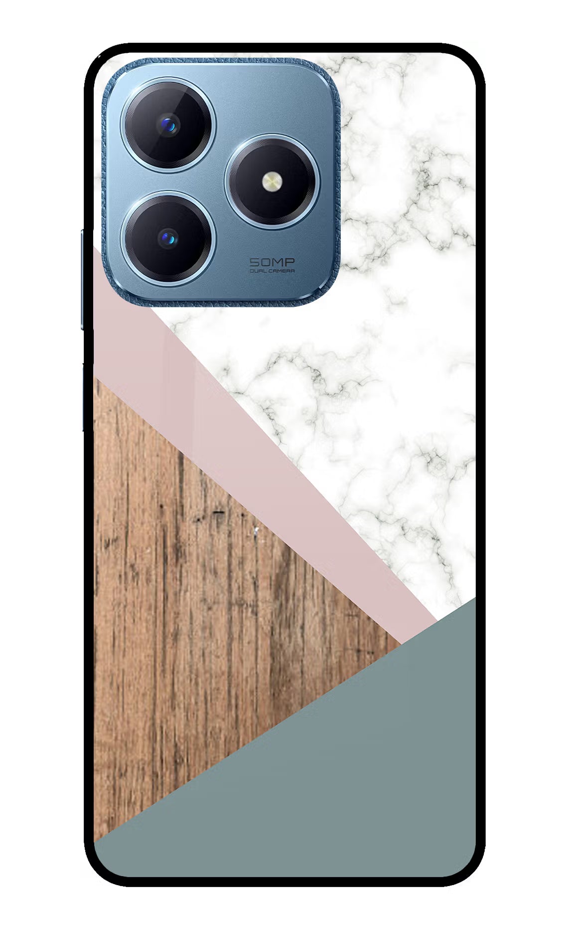 Marble wood Abstract Realme C63 Glass Case - Marble wood Abstract Realme C63 Glass Case Marble wood Abstract Realme C63 Glass Case