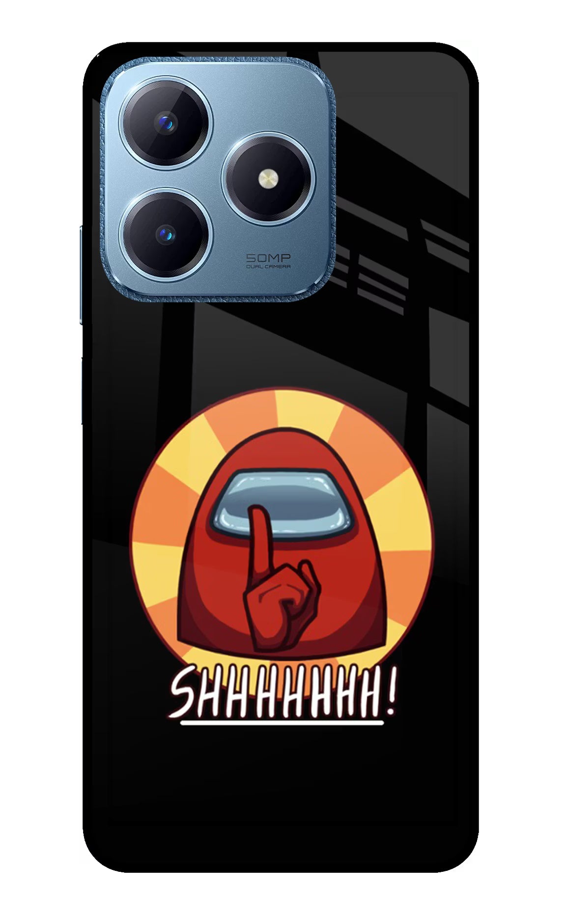 Among Us Shhh! Realme C63 Glass Case - Among Us Shhh! Realme C63 Glass Case Among Us Shhh! Realme C63 Glass Case