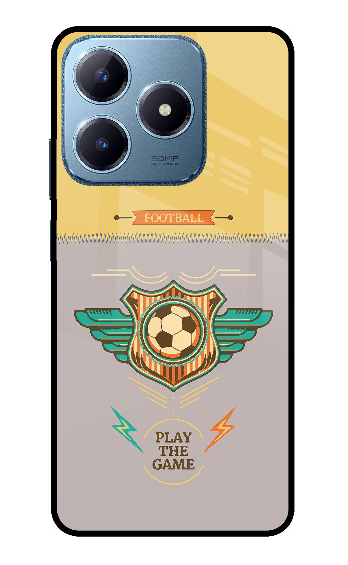 Football Realme C63 Glass Case - Football Realme C63 Glass Case Football Realme C63 Glass Case