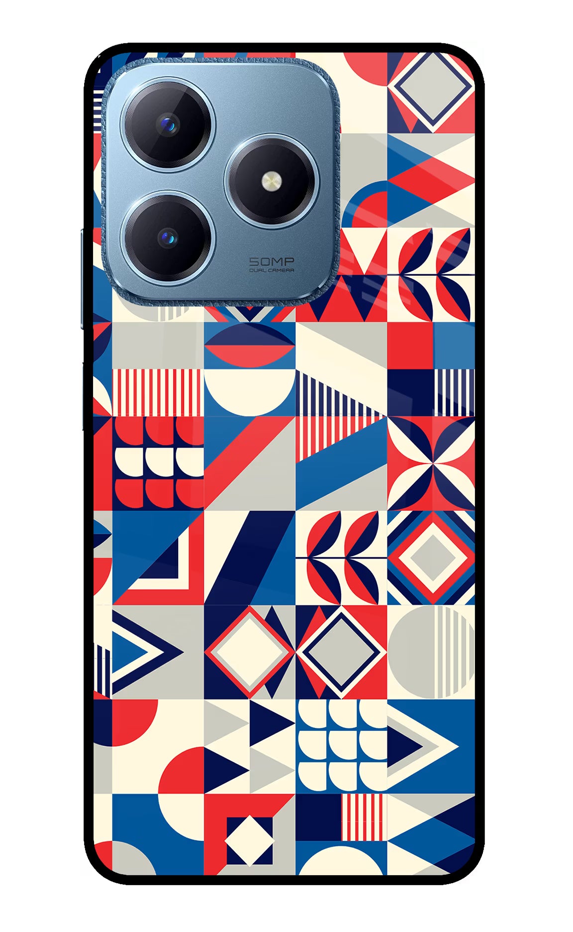 Colorful Pattern Realme C63 Glass Case - Colorful Pattern Realme C63 Glass Case Colorful Pattern Realme C63 Glass Case