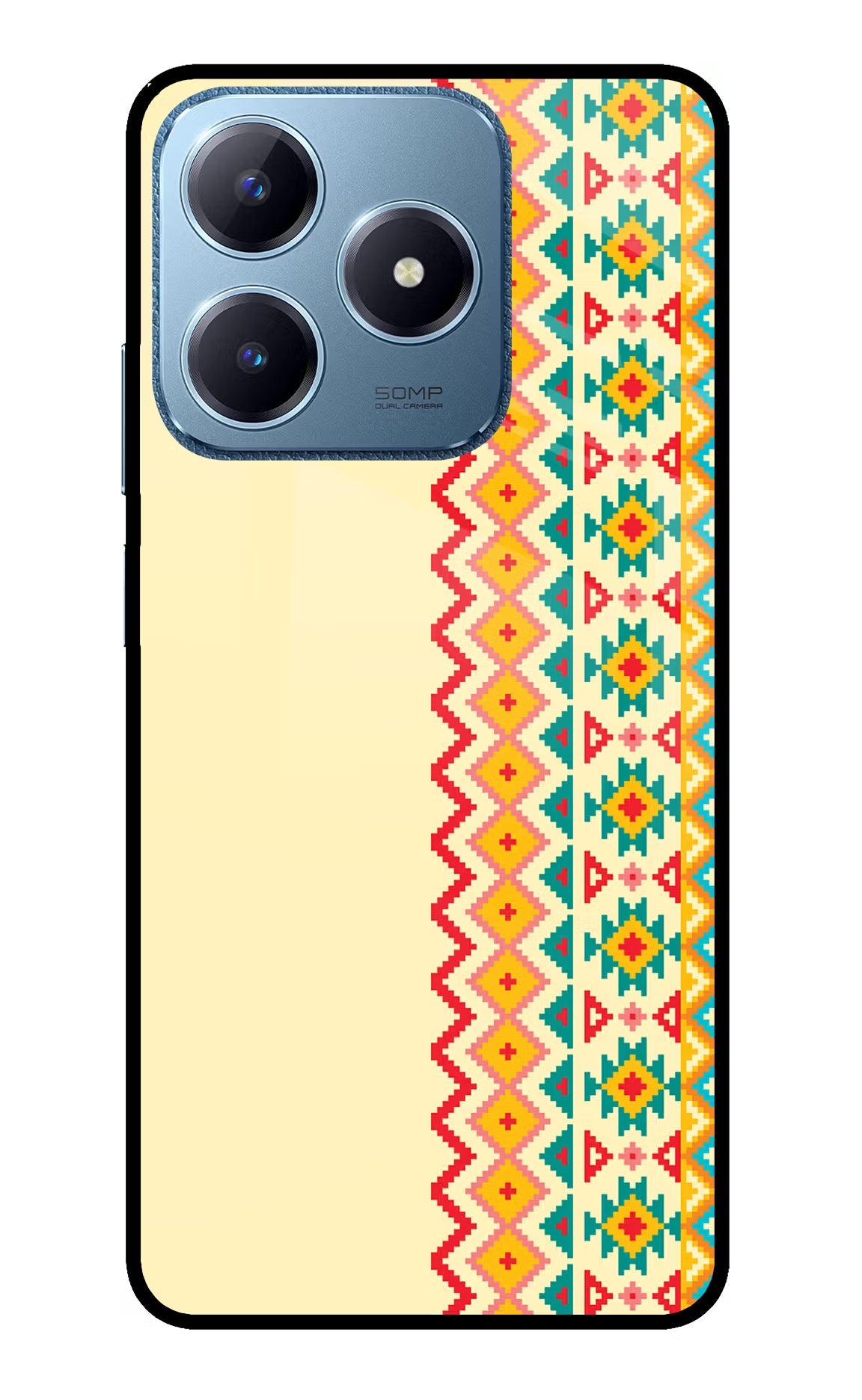 Ethnic Seamless Realme C63 Glass Case - Ethnic Seamless Realme C63 Glass Case Ethnic Seamless Realme C63 Glass Case