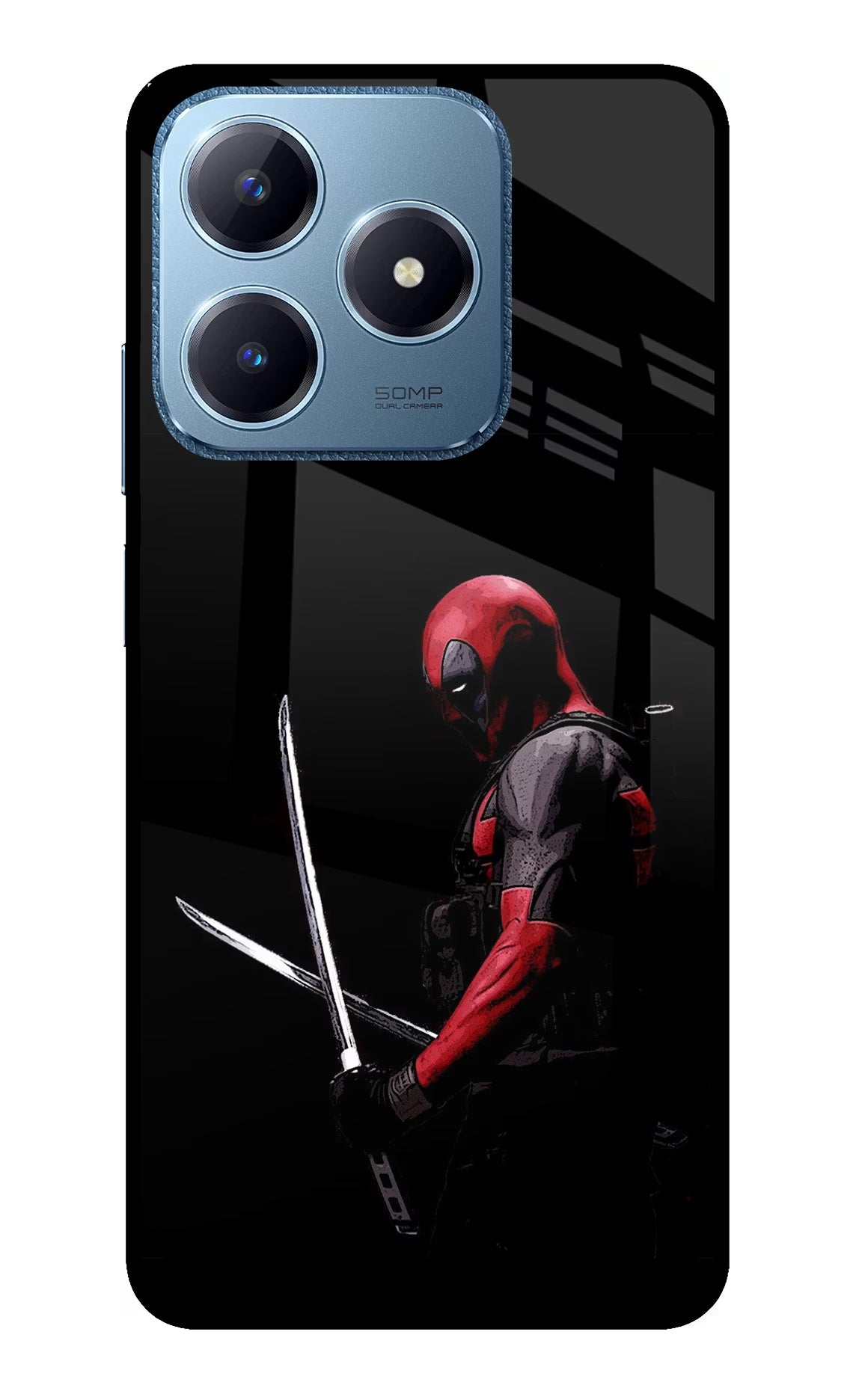 Deadpool Realme C63 Glass Case - Deadpool Realme C63 Glass Case Deadpool Realme C63 Glass Case