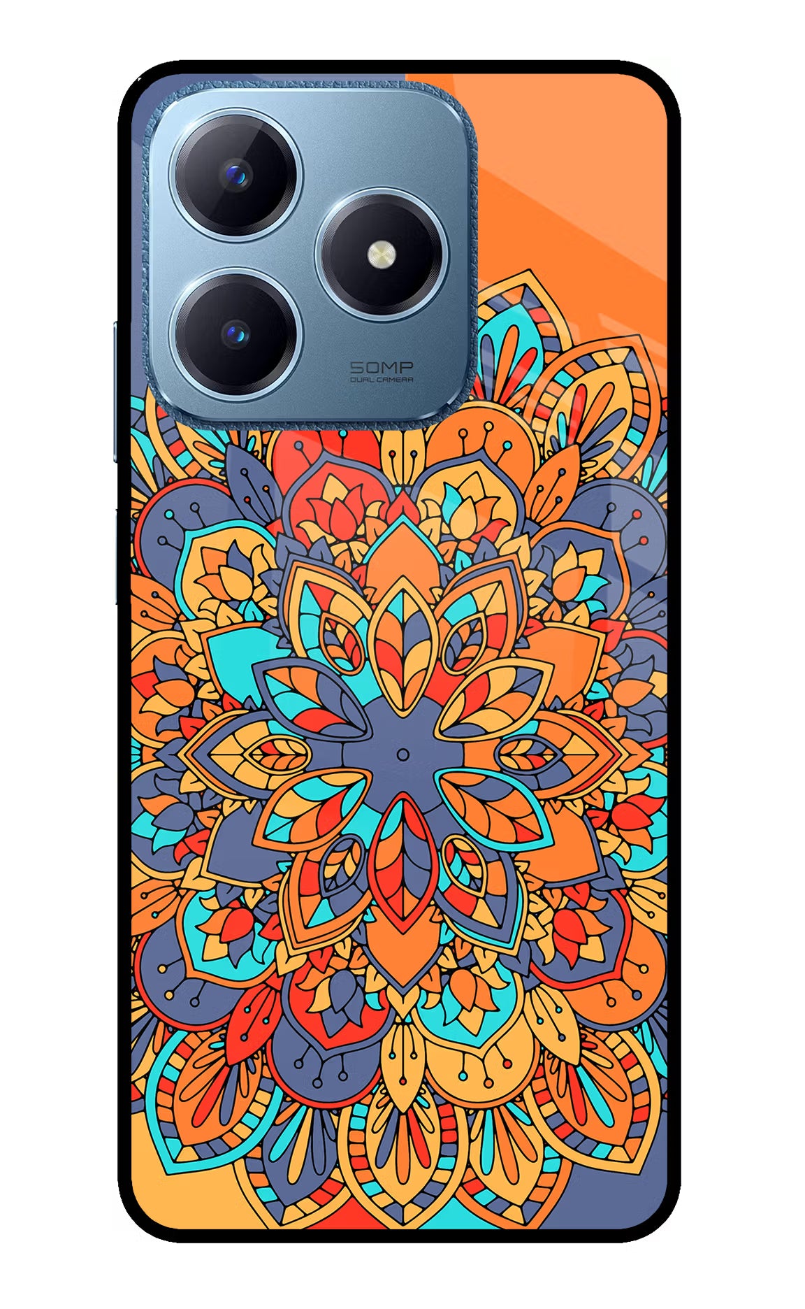 Color Mandala Realme C63 Glass Case - Color Mandala Realme C63 Glass Case Color Mandala Realme C63 Glass Case