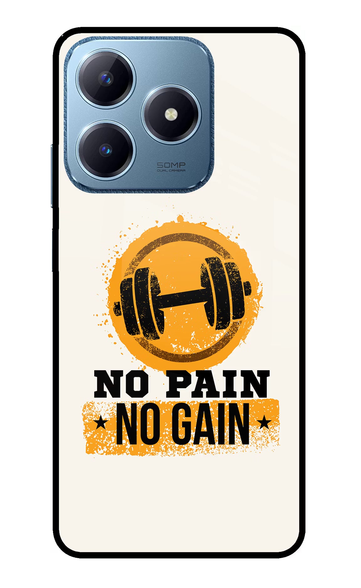 No Pain No Gain Realme C63 Glass Case - No Pain No Gain Realme C63 Glass Case No Pain No Gain Realme C63 Glass Case