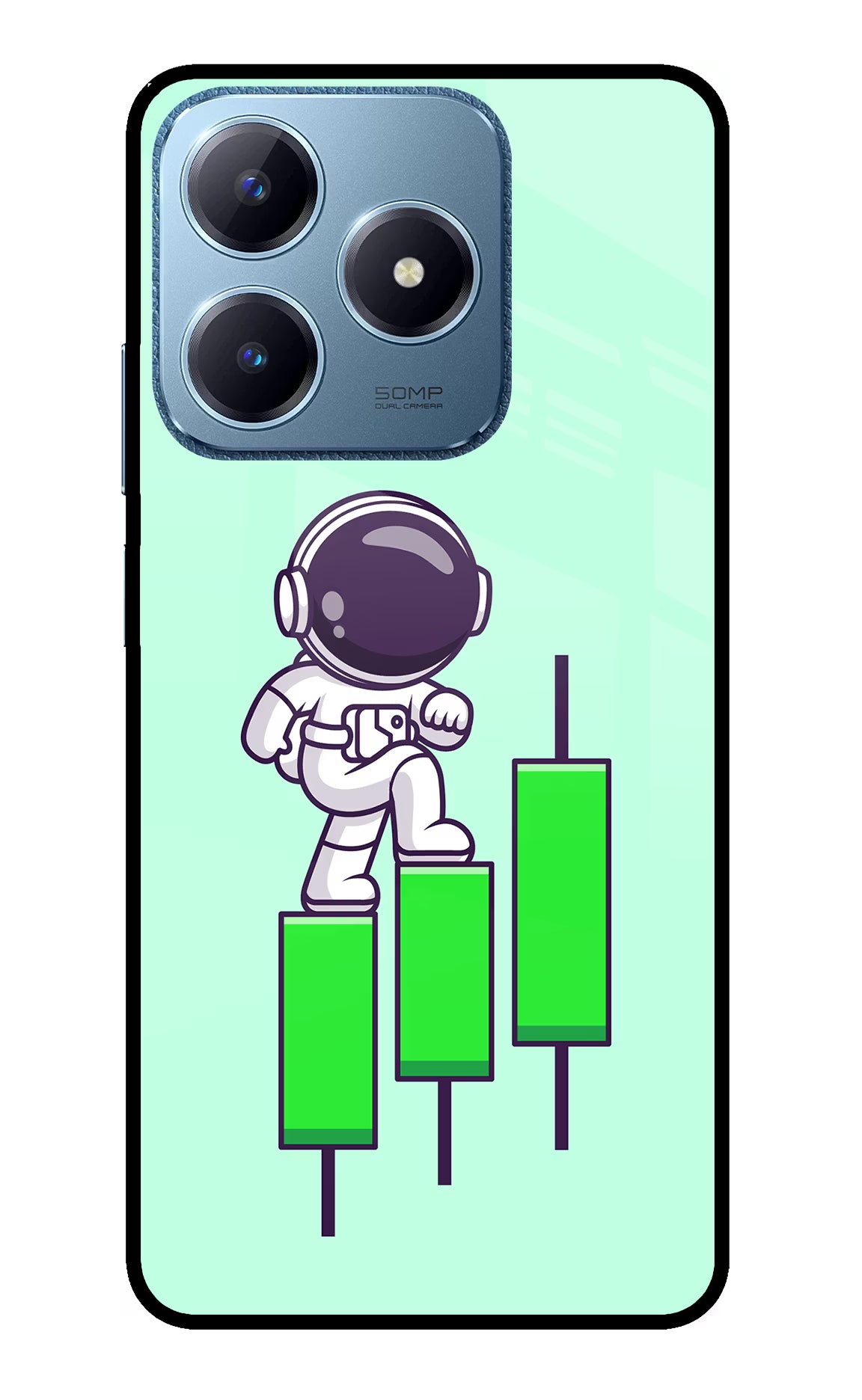 Astronaut Trader Realme C63 Glass Case - Astronaut Trader Realme C63 Glass Case Astronaut Trader Realme C63 Glass Case