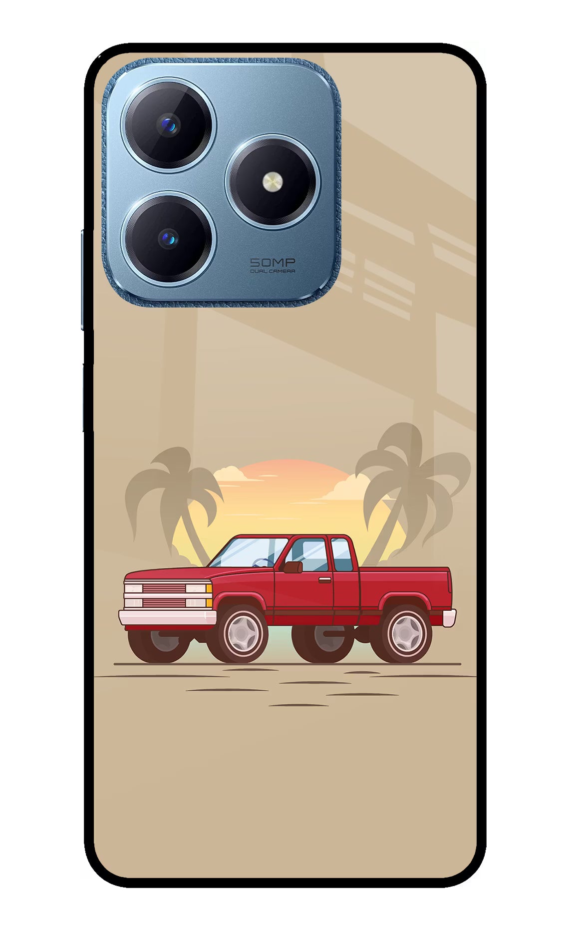 Desert Classic Drive Realme C63 Glass Case - Desert Classic Drive Realme C63 Glass Case Desert Classic Drive Realme C63 Glass Case