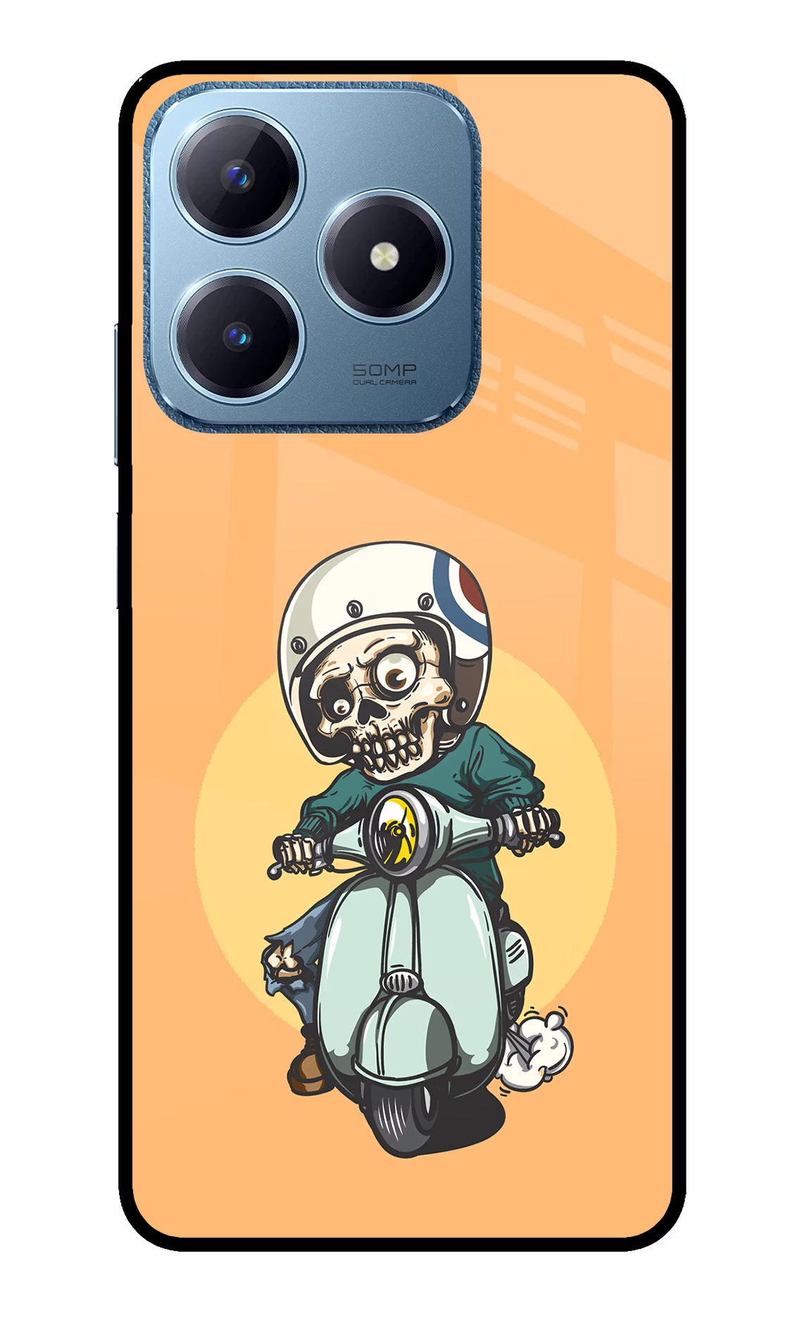 Undead Biker Realme C63 Glass Case - Undead Biker Realme C63 Glass Case Undead Biker Realme C63 Glass Case