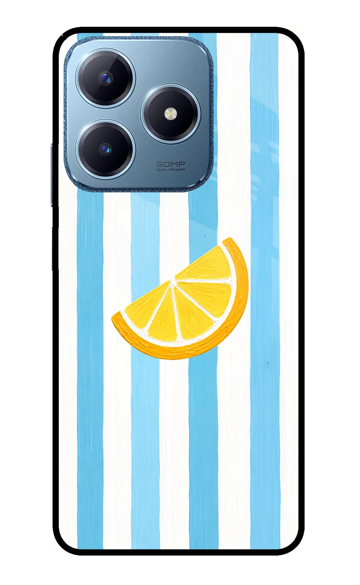 Summer Lemon Realme C63 Glass Case - Summer Lemon Realme C63 Glass Case Summer Lemon Realme C63 Glass Case