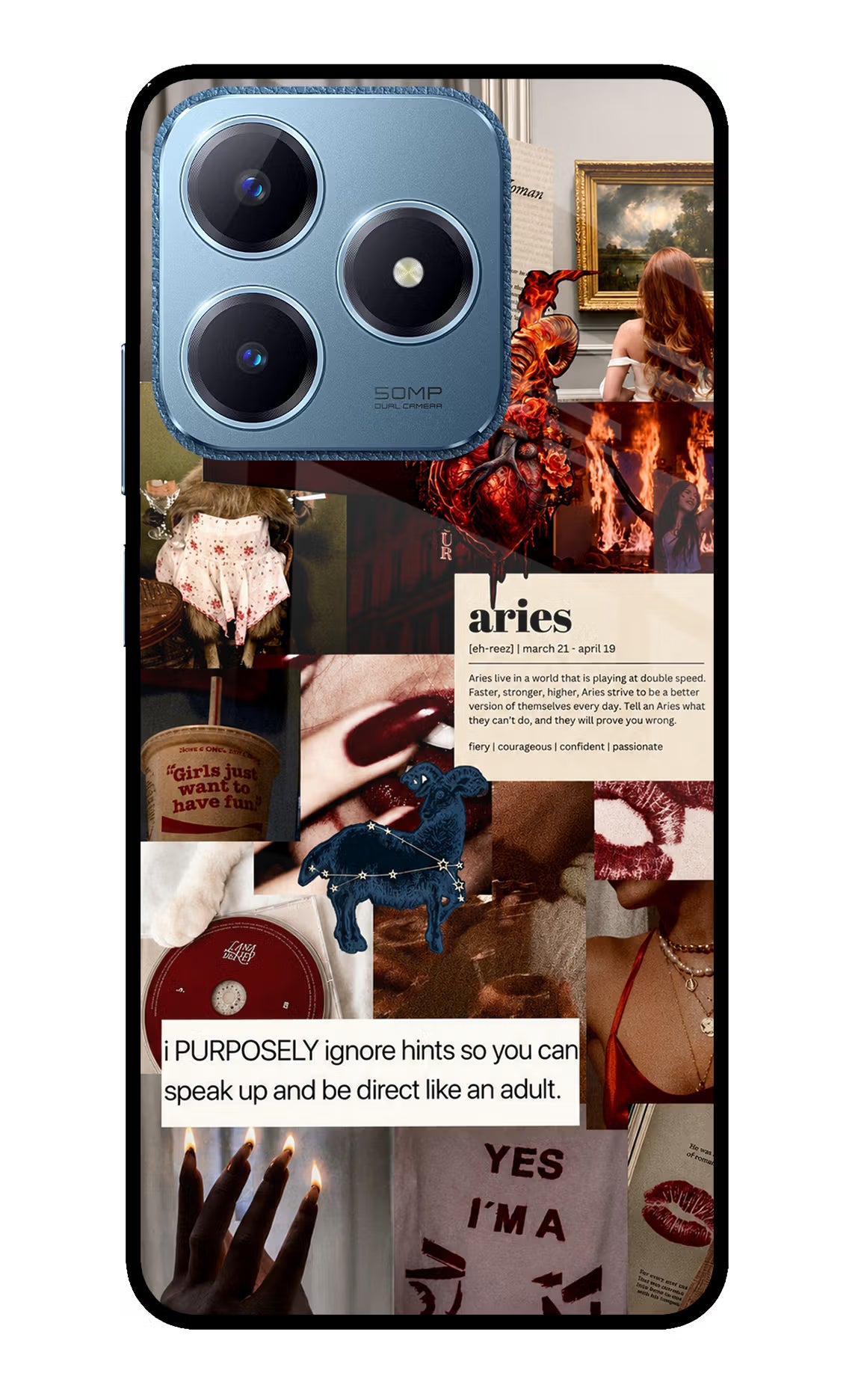 Zodiac Aries Realme C63 Glass Case - Zodiac Aries Realme C63 Glass Case Zodiac Aries Realme C63 Glass Case