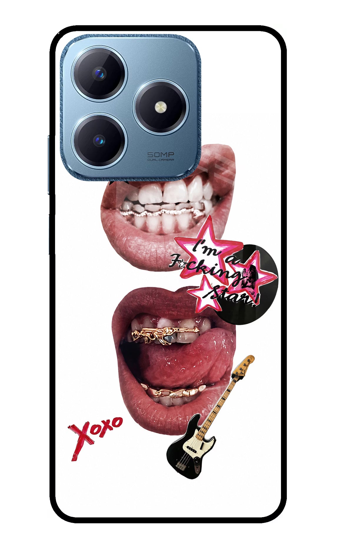 Rockstar Realme C63 Glass Case - Rockstar Realme C63 Glass Case Rockstar Realme C63 Glass Case