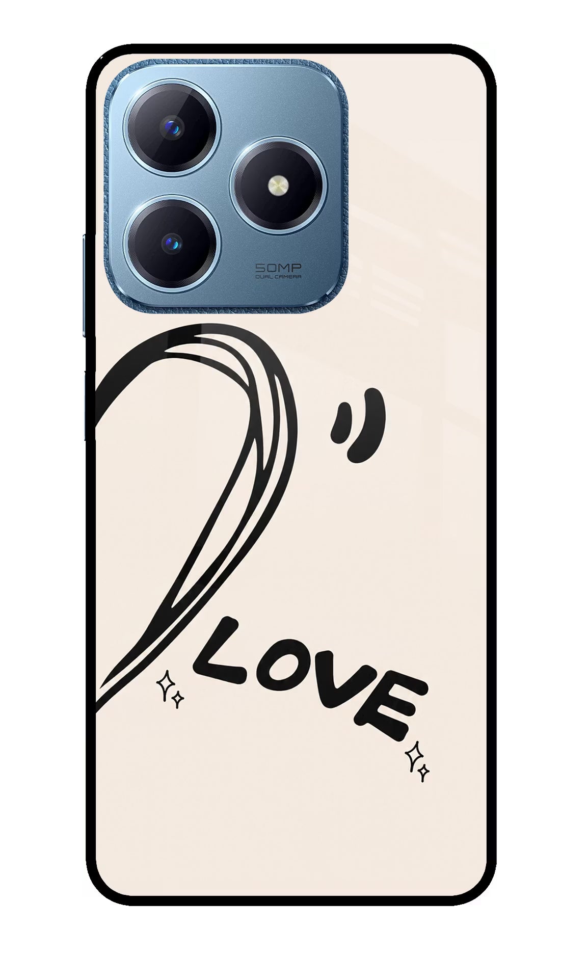 Soul Line Realme C63 Glass Case - Soul Line Realme C63 Glass Case Soul Line Realme C63 Glass Case