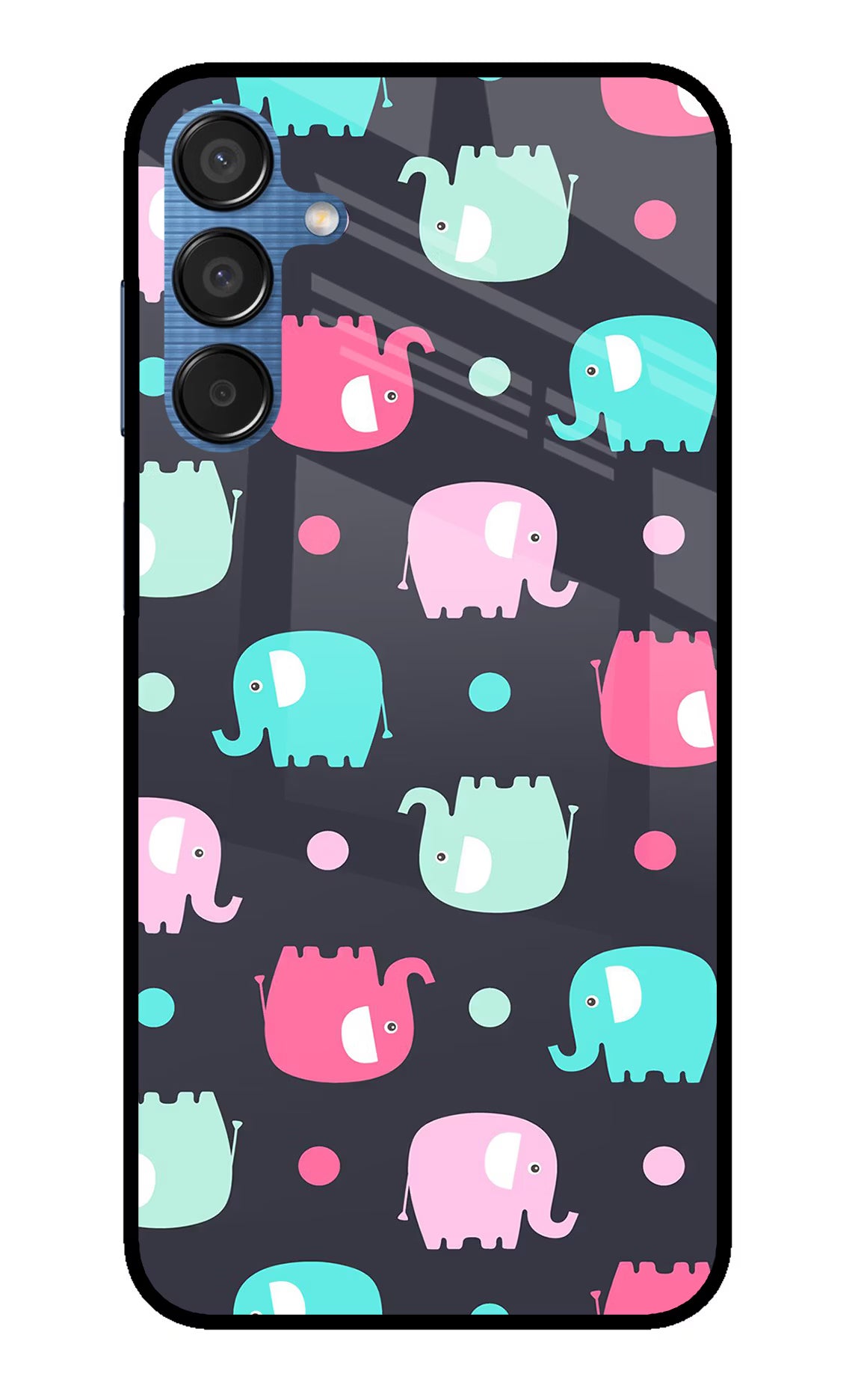 Elephants Samsung M15 5G Glass Case - Elephants Samsung M15 5G Glass Case Elephants Samsung M15 5G Glass Case