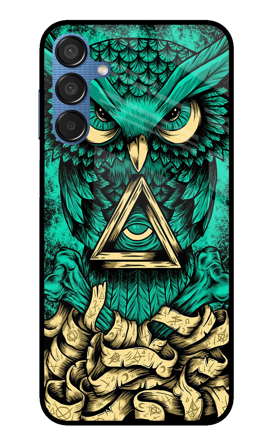 Green Owl Samsung M15 5G Glass Case - Green Owl Samsung M15 5G Glass Case Green Owl Samsung M15 5G Glass Case