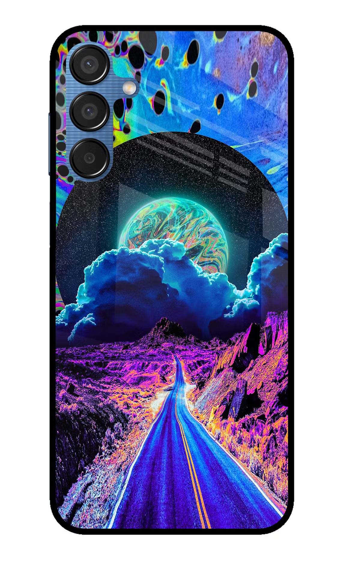 Psychedelic Painting Samsung M15 5G Glass Case - Psychedelic Painting Samsung M15 5G Glass Case Psychedelic Painting Samsung M15 5G Glass Case
