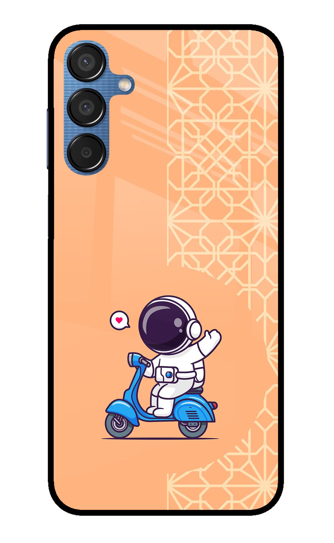 Cute Astronaut Riding Samsung M15 5G Glass Case - Cute Astronaut Riding Samsung M15 5G Glass Case Cute Astronaut Riding Samsung M15 5G Glass Case