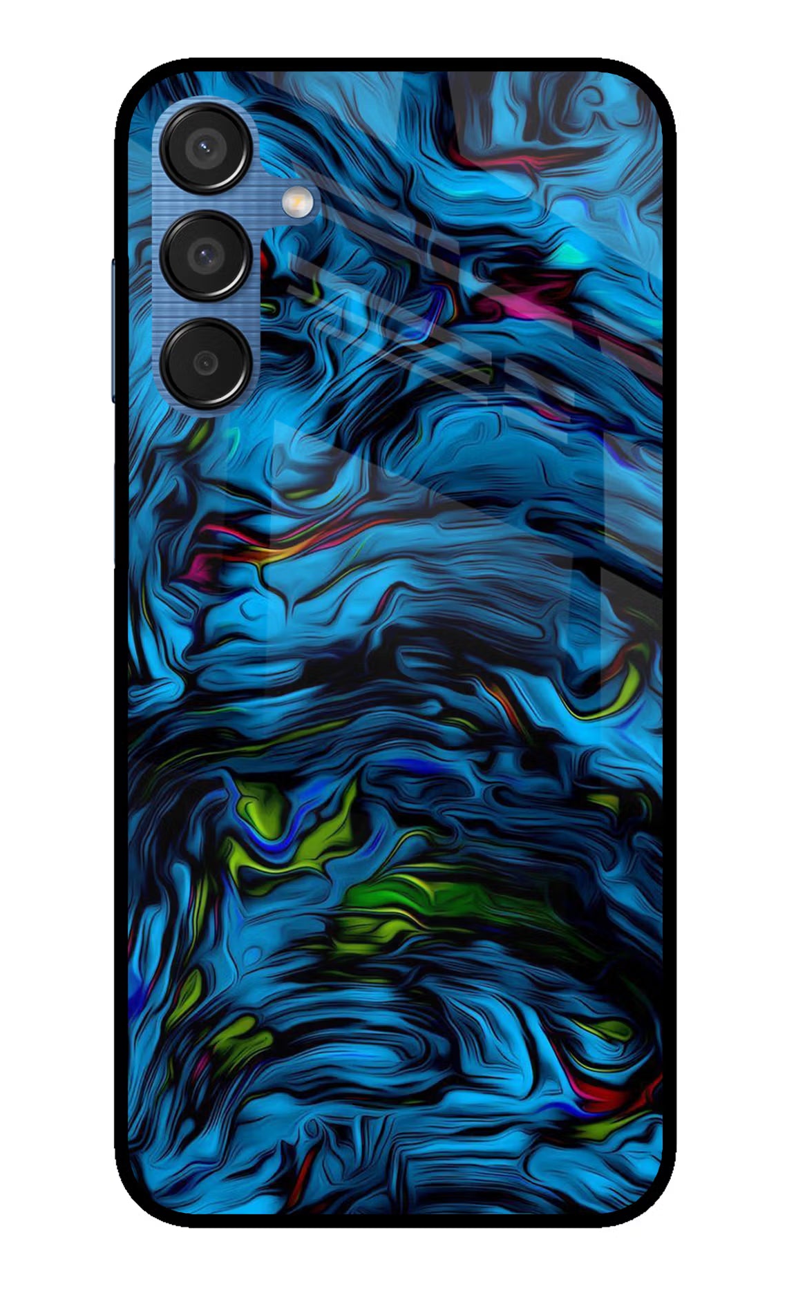 Dark Blue Abstract Samsung M15 5G Glass Case - Dark Blue Abstract Samsung M15 5G Glass Case Dark Blue Abstract Samsung M15 5G Glass Case