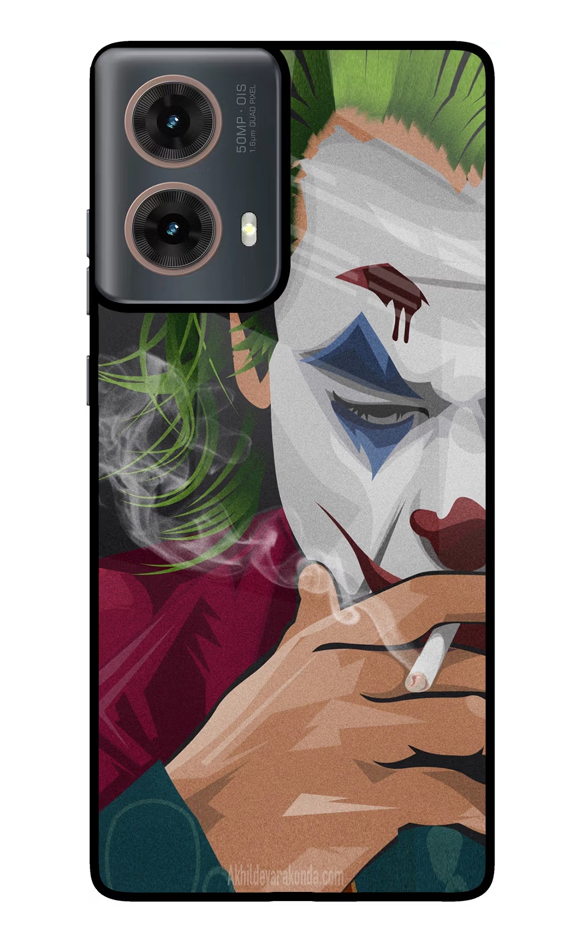 Joker Smoking Motorola G85 Glass Case - Joker Smoking Motorola G85 Glass Case Joker Smoking Motorola G85 Glass Case