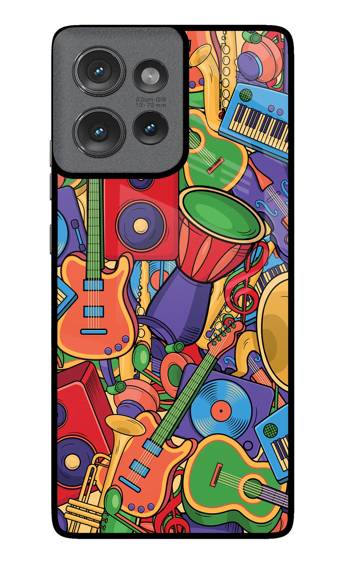 Music Instrument Doodle Moto Edge 50 Glass Case - Music Instrument Doodle Moto Edge 50 Glass Case Music Instrument Doodle Moto Edge 50 Glass Case