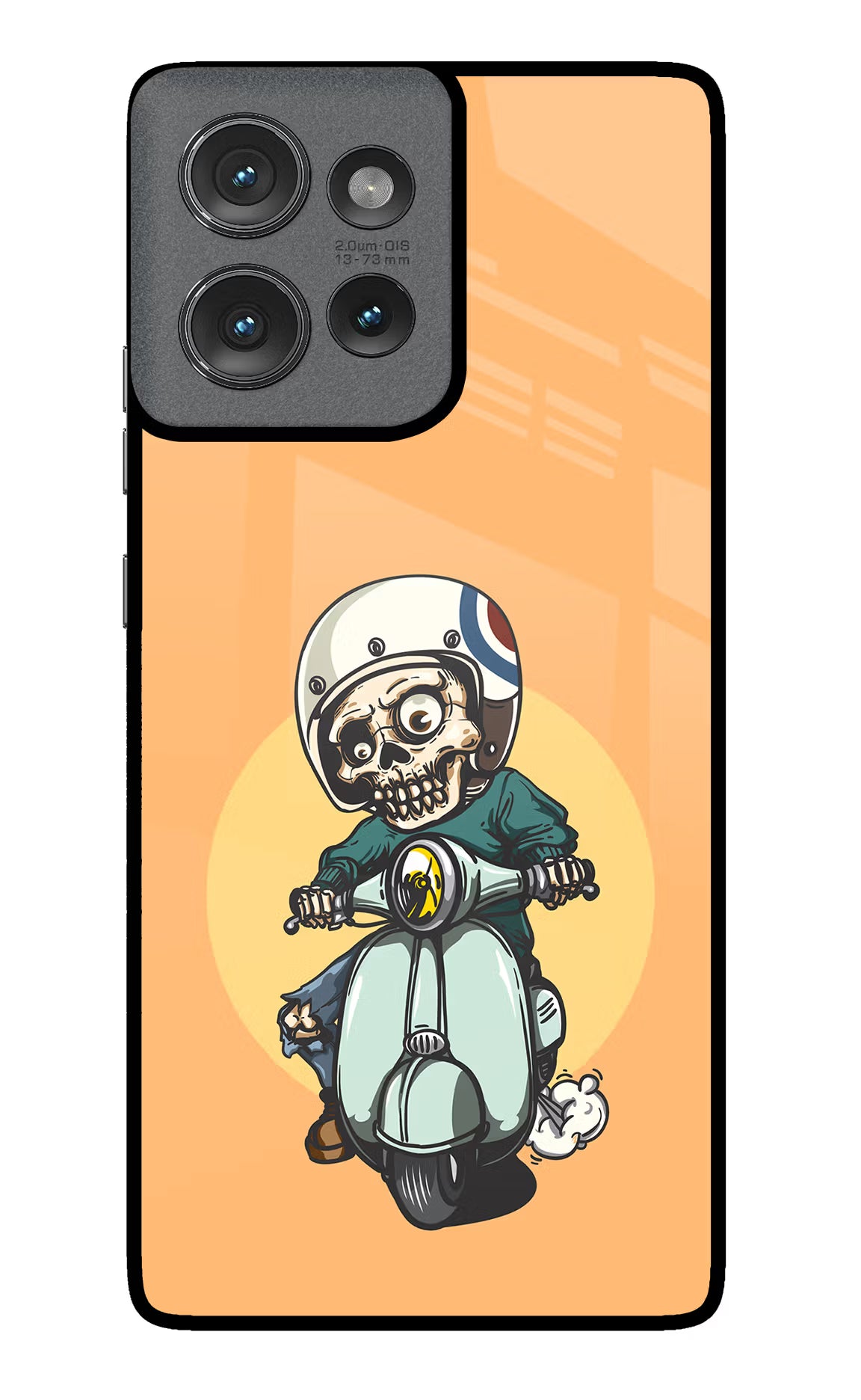 Undead Biker Moto Edge 50 Glass Case - Undead Biker Moto Edge 50 Glass Case Undead Biker Moto Edge 50 Glass Case