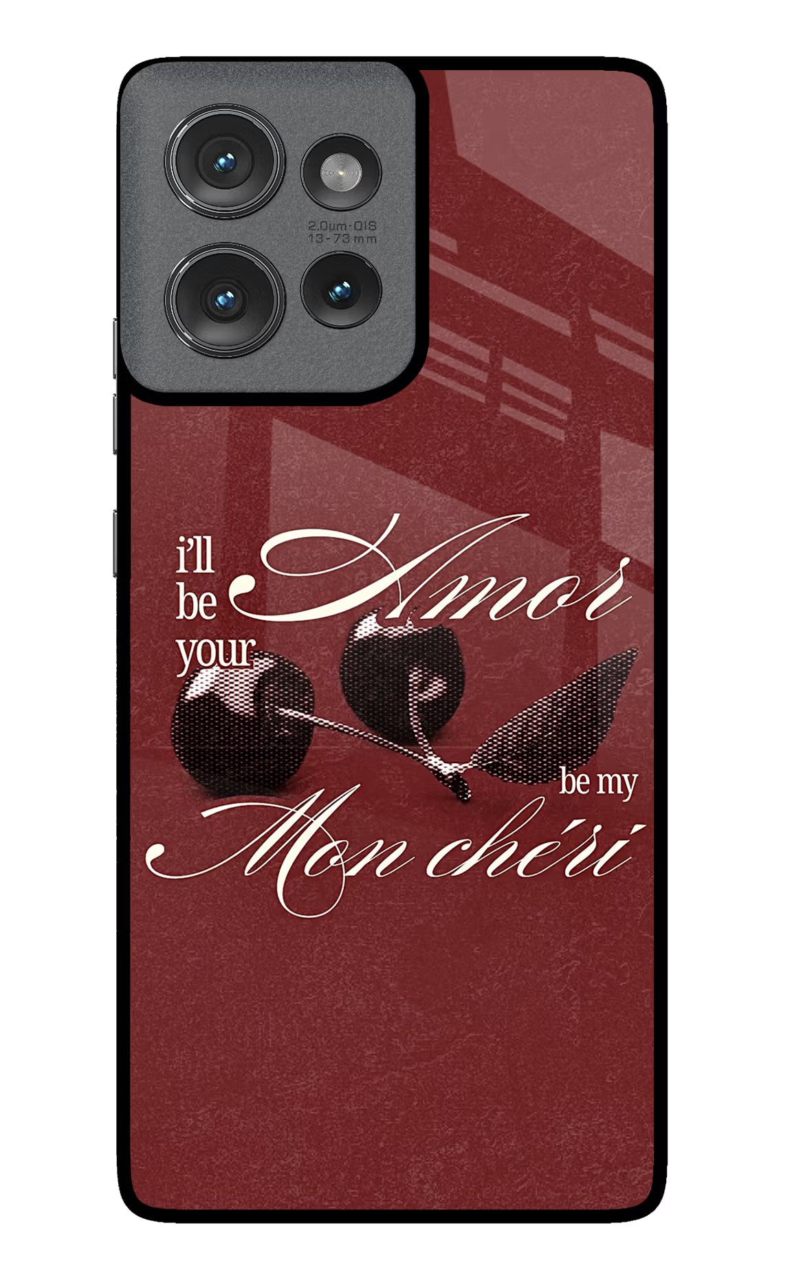 Velvet Cherry Moto Edge 50 Glass Case - Velvet Cherry Moto Edge 50 Glass Case Velvet Cherry Moto Edge 50 Glass Case