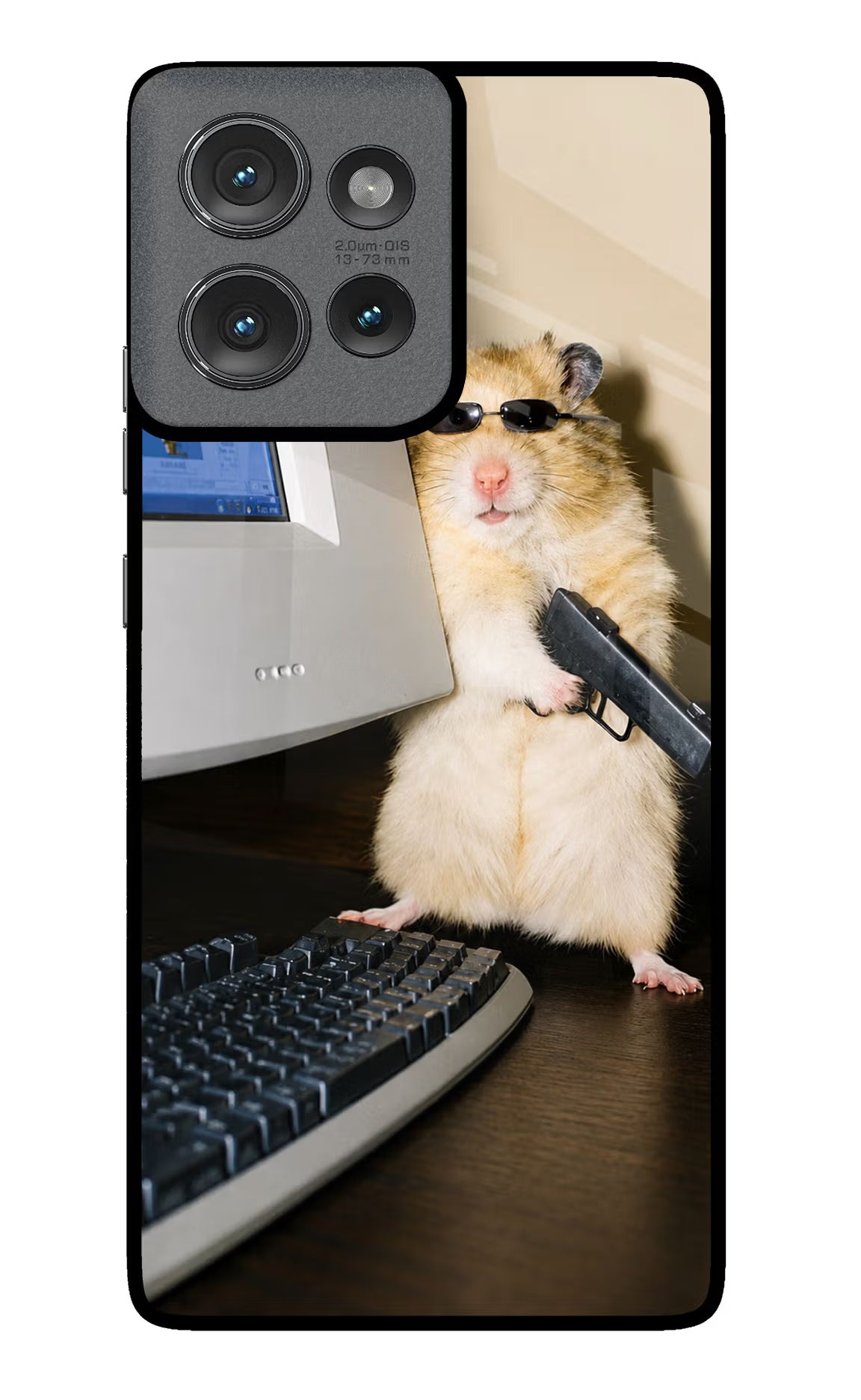 Hacker Hamster Moto Edge 50 Glass Case - Hacker Hamster Moto Edge 50 Glass Case Hacker Hamster Moto Edge 50 Glass Case