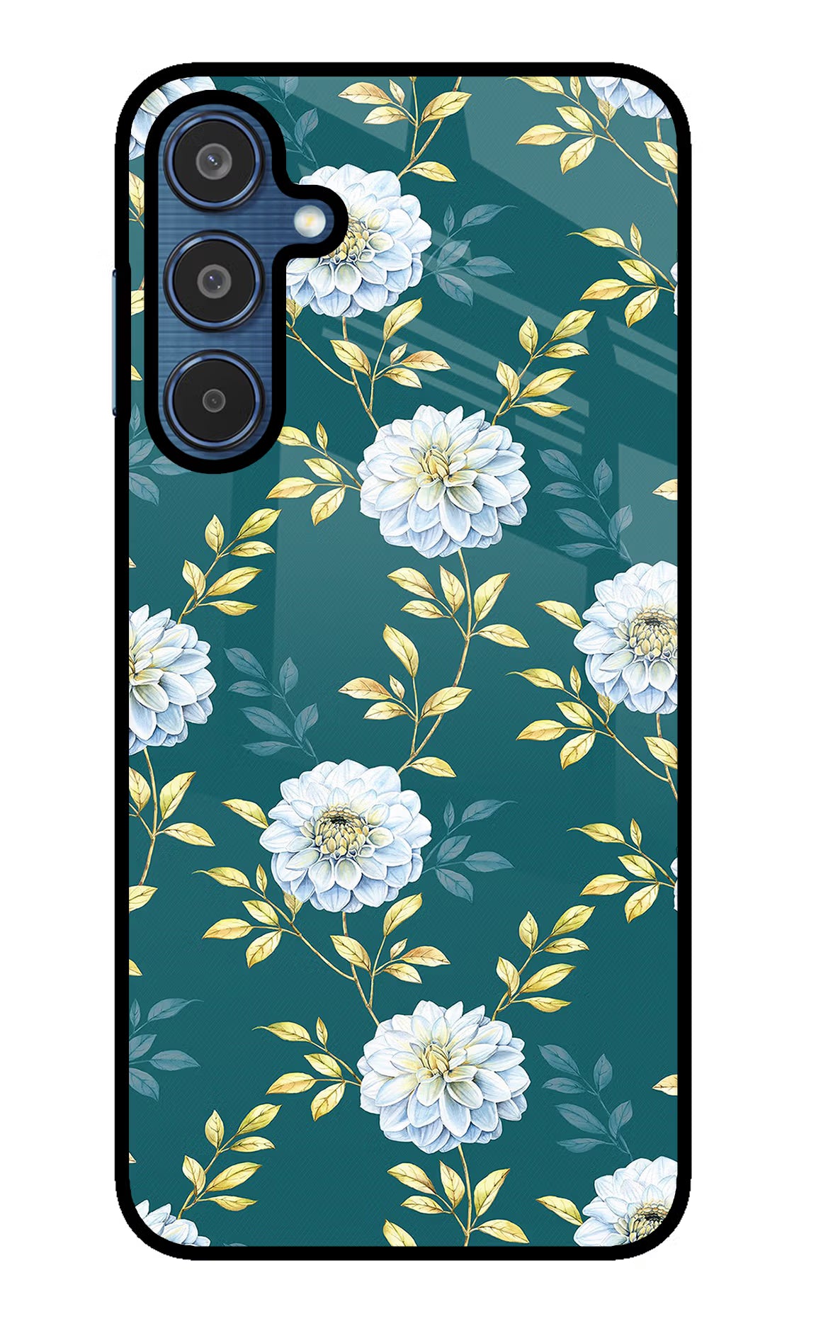 Flowers Samsung M35 5G Glass Case - Flowers Samsung M35 5G Glass Case Flowers Samsung M35 5G Glass Case