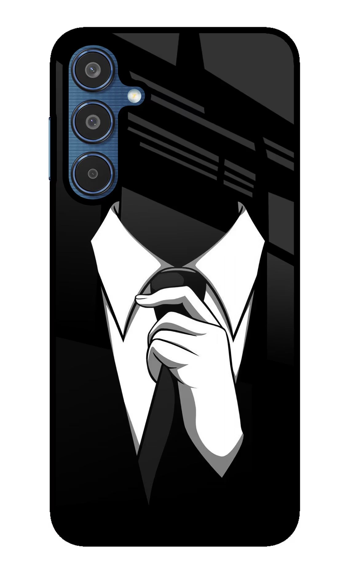 Black Tie Samsung M35 5G Glass Case - Black Tie Samsung M35 5G Glass Case Black Tie Samsung M35 5G Glass Case