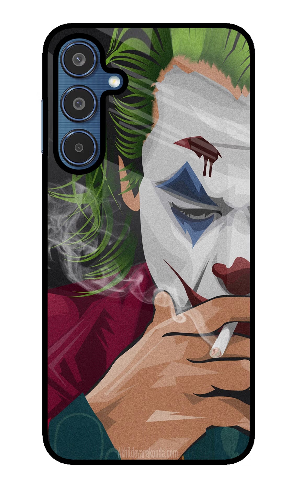 Joker Smoking Samsung M35 5G Glass Case - Joker Smoking Samsung M35 5G Glass Case Joker Smoking Samsung M35 5G Glass Case