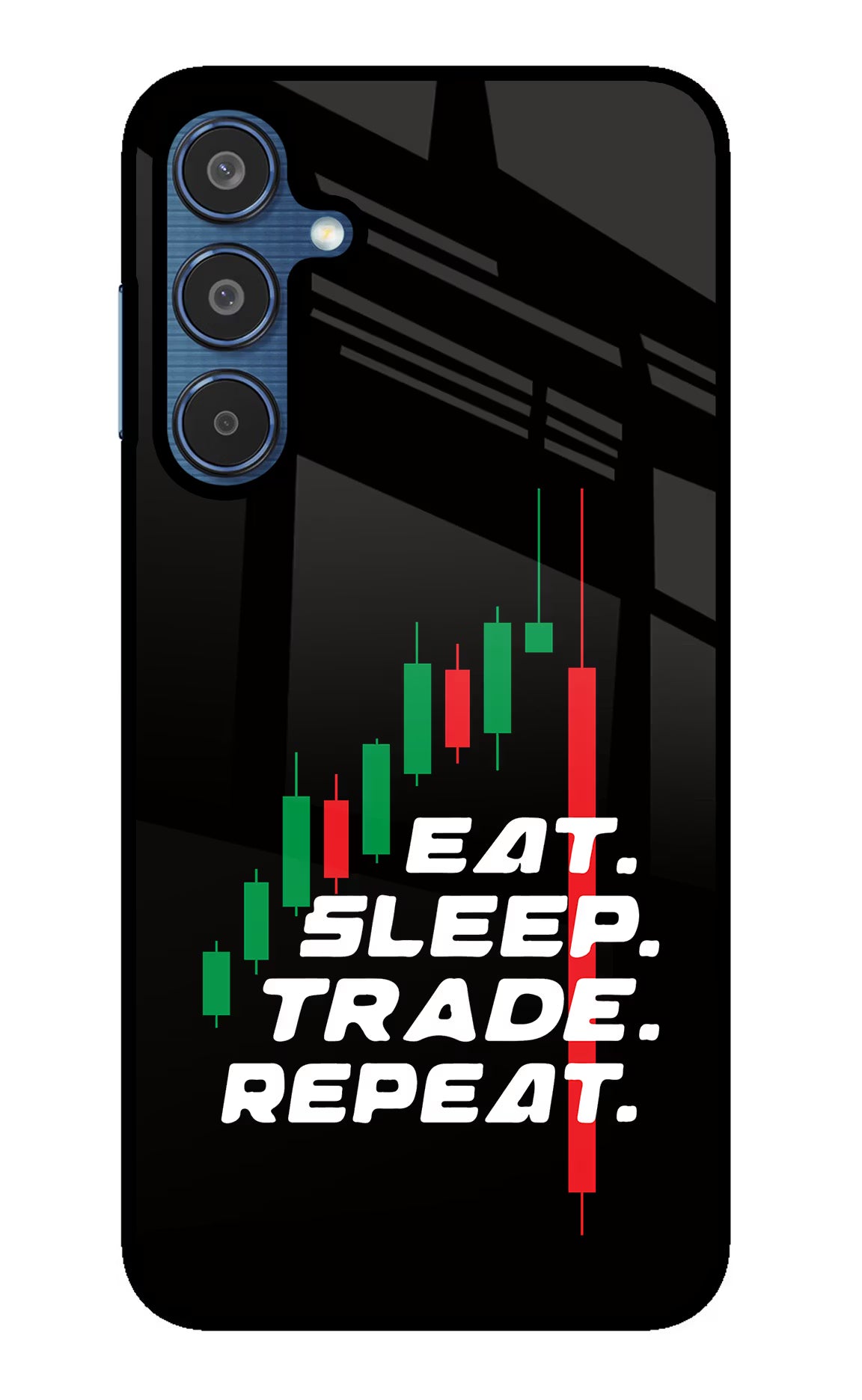 Eat Sleep Trade Repeat Samsung M35 5G Glass Case - Eat Sleep Trade Repeat Samsung M35 5G Glass Case Eat Sleep Trade Repeat Samsung M35 5G Glass Case