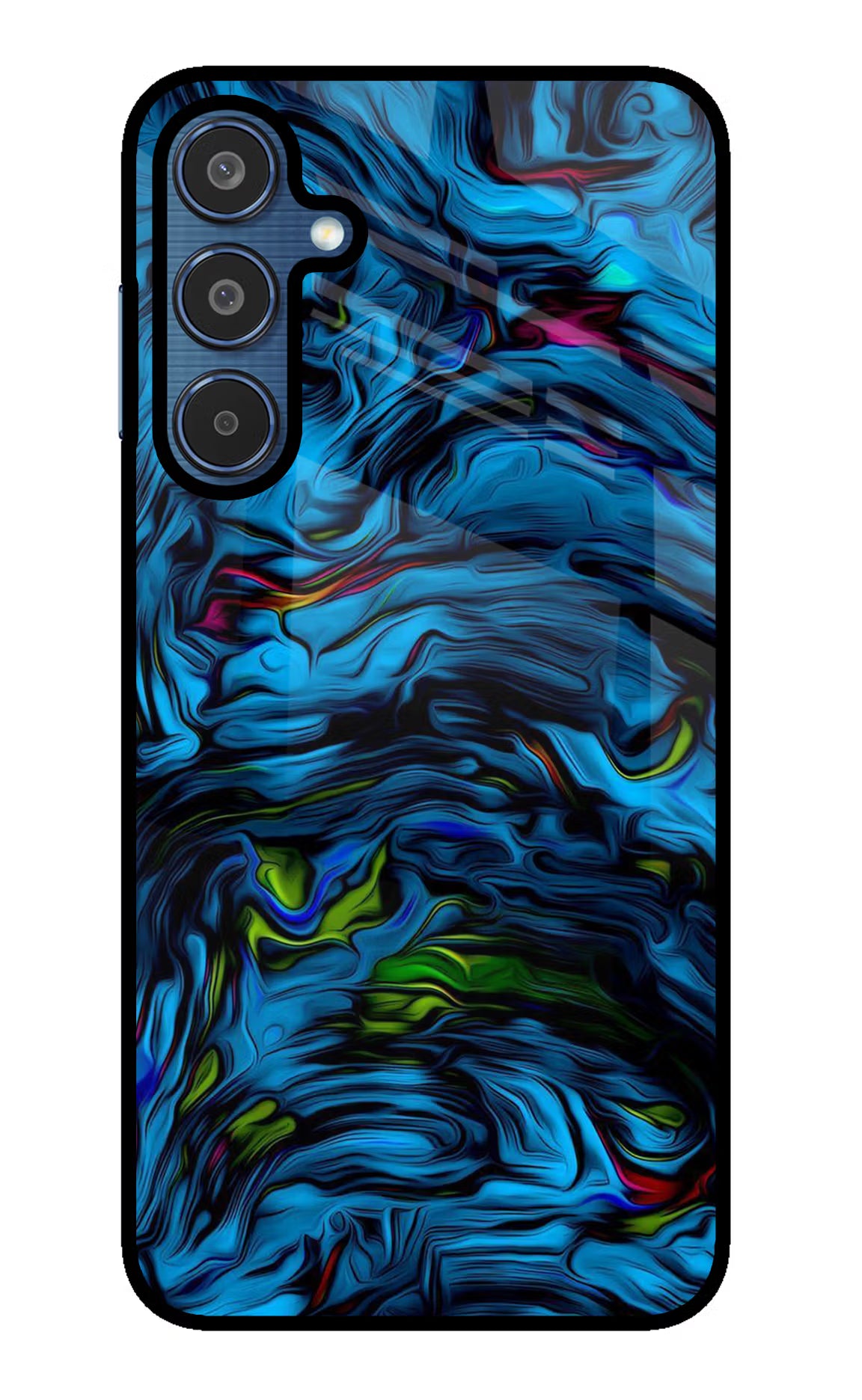 Dark Blue Abstract Samsung M35 5G Glass Case - Dark Blue Abstract Samsung M35 5G Glass Case Dark Blue Abstract Samsung M35 5G Glass Case