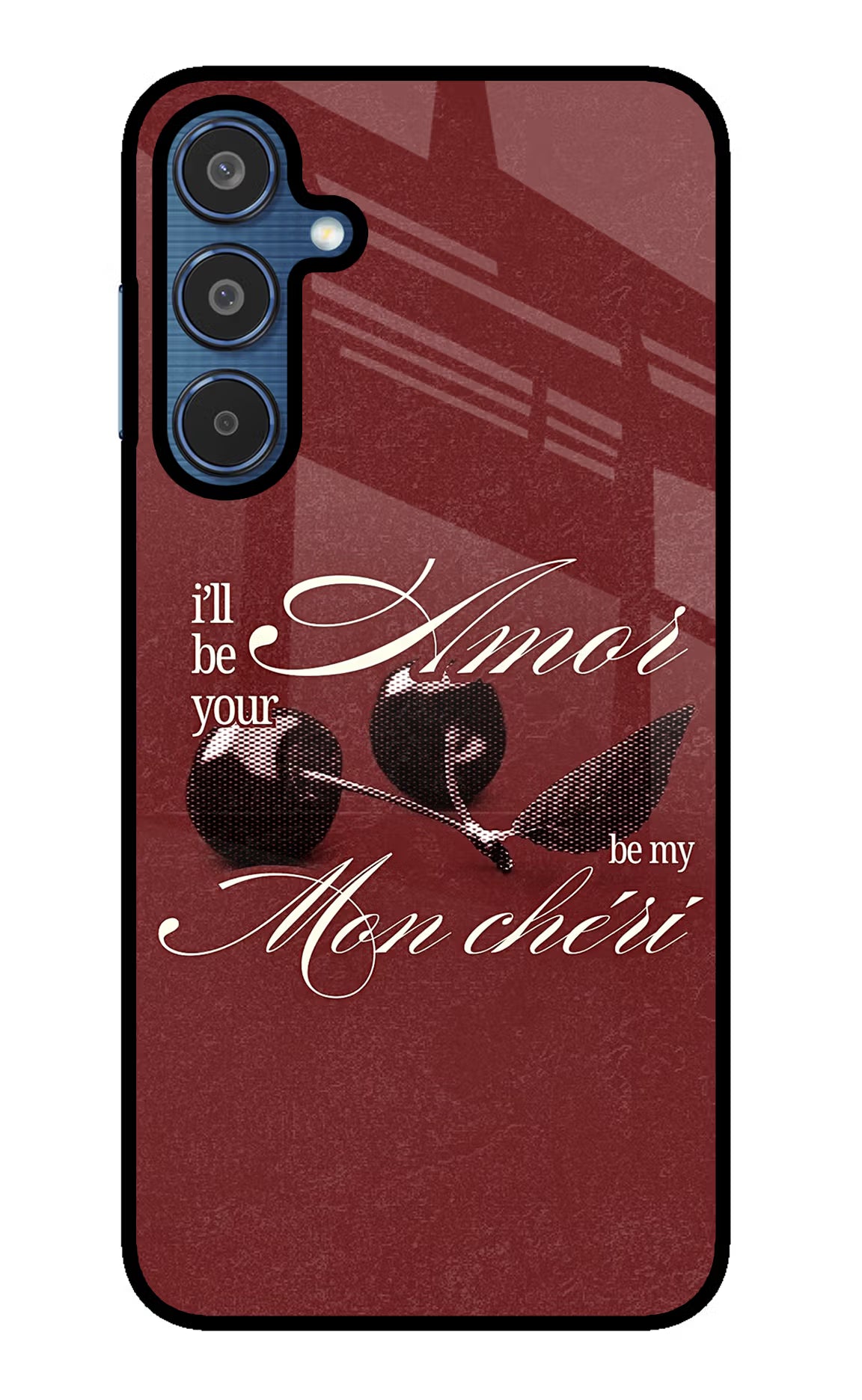 Velvet Cherry Samsung M35 5G Glass Case - Velvet Cherry Samsung M35 5G Glass Case Velvet Cherry Samsung M35 5G Glass Case
