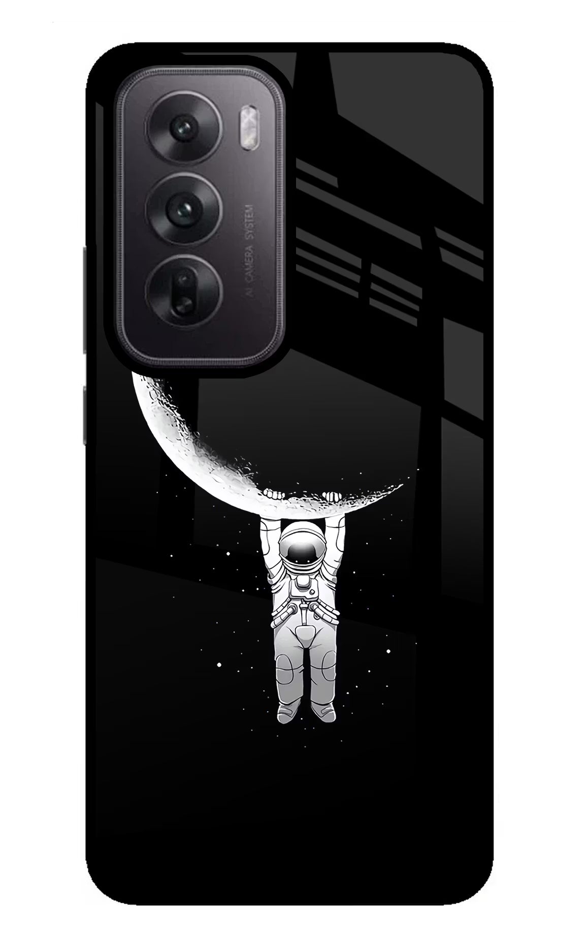 Moon Space Oppo Reno12 5G Glass Case - Moon Space Oppo Reno12 5G Glass Case Moon Space Oppo Reno12 5G Glass Case