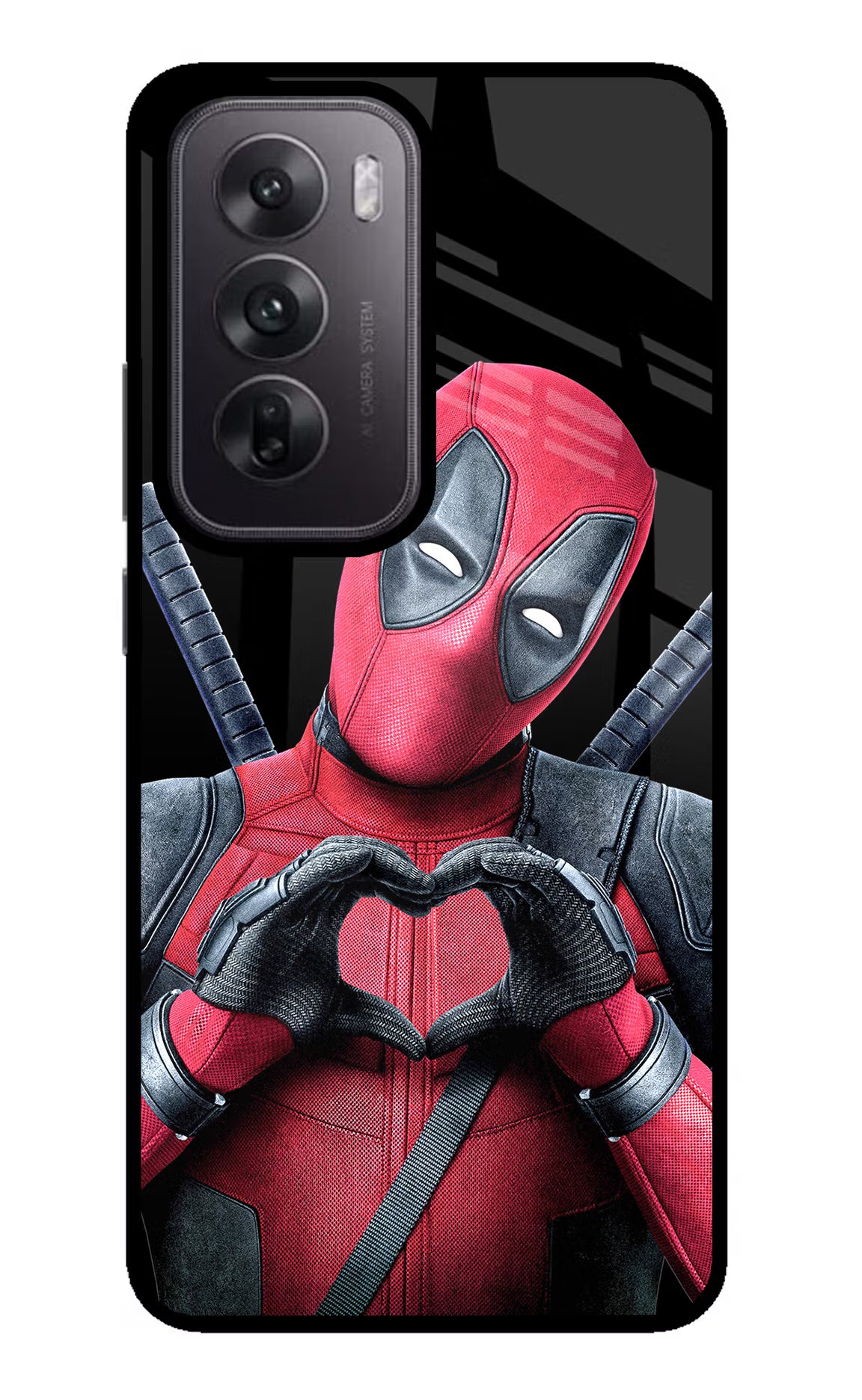Deadpool Oppo Reno12 5G Glass Case - Deadpool Oppo Reno12 5G Glass Case Deadpool Oppo Reno12 5G Glass Case