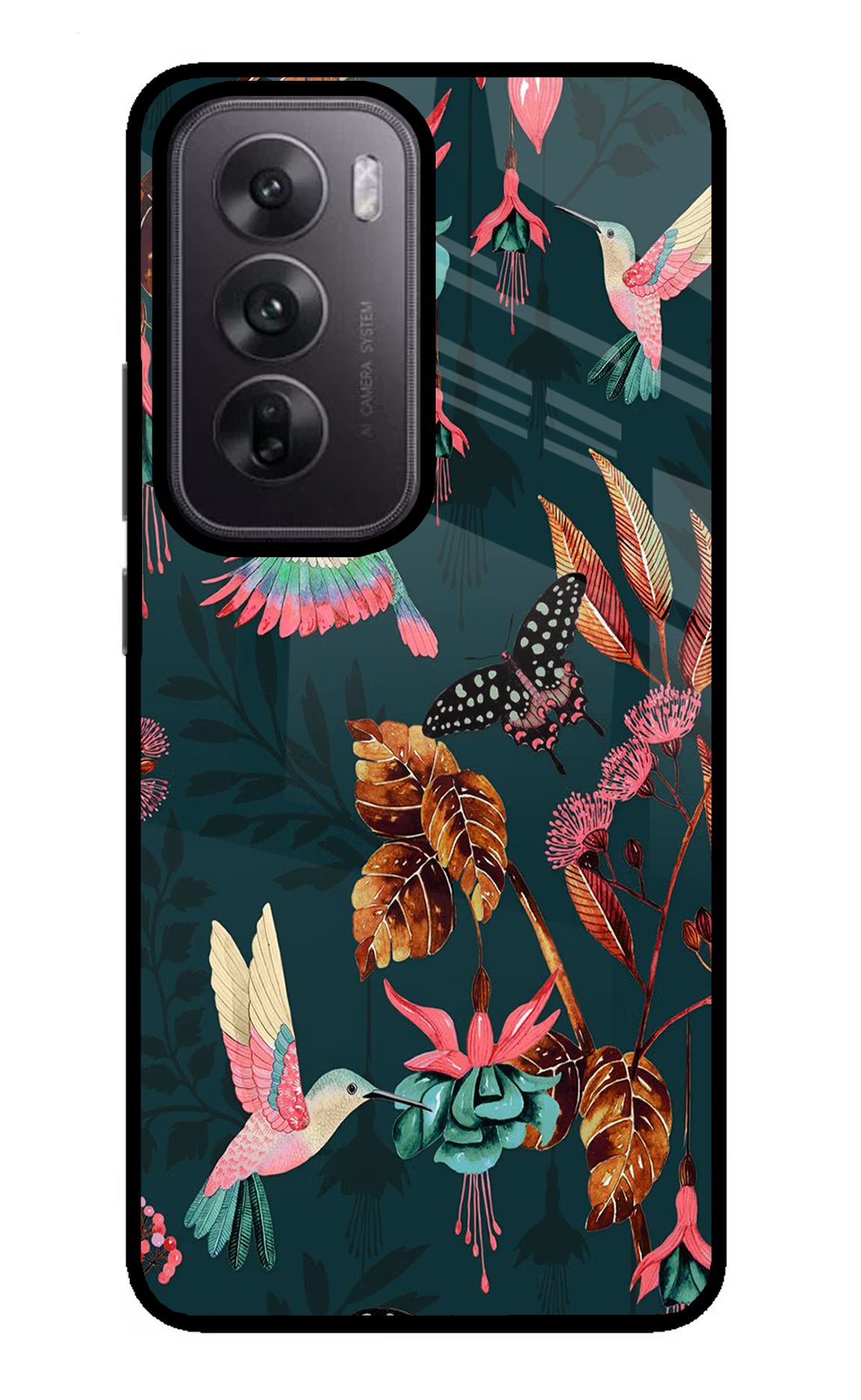Birds Oppo Reno12 5G Glass Case - Birds Oppo Reno12 5G Glass Case Birds Oppo Reno12 5G Glass Case